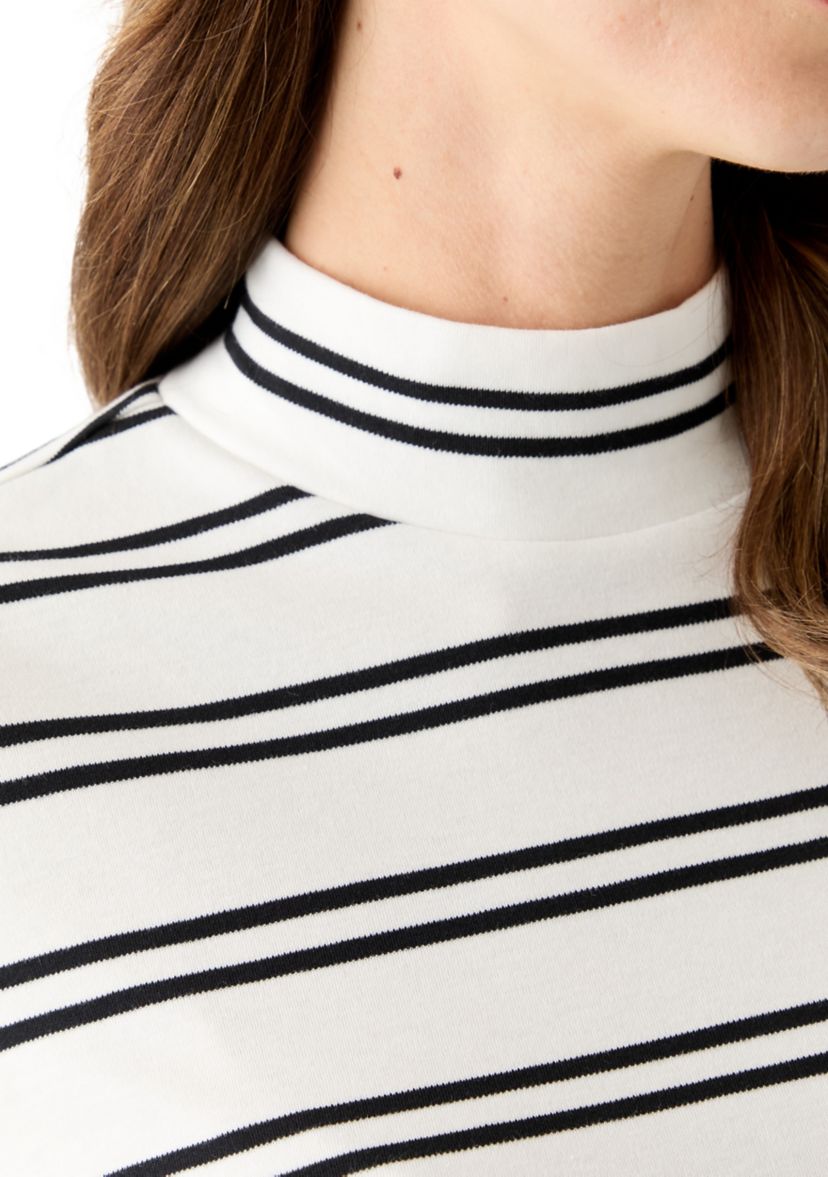 Womens Long Sleeve Mock Neck Shirt