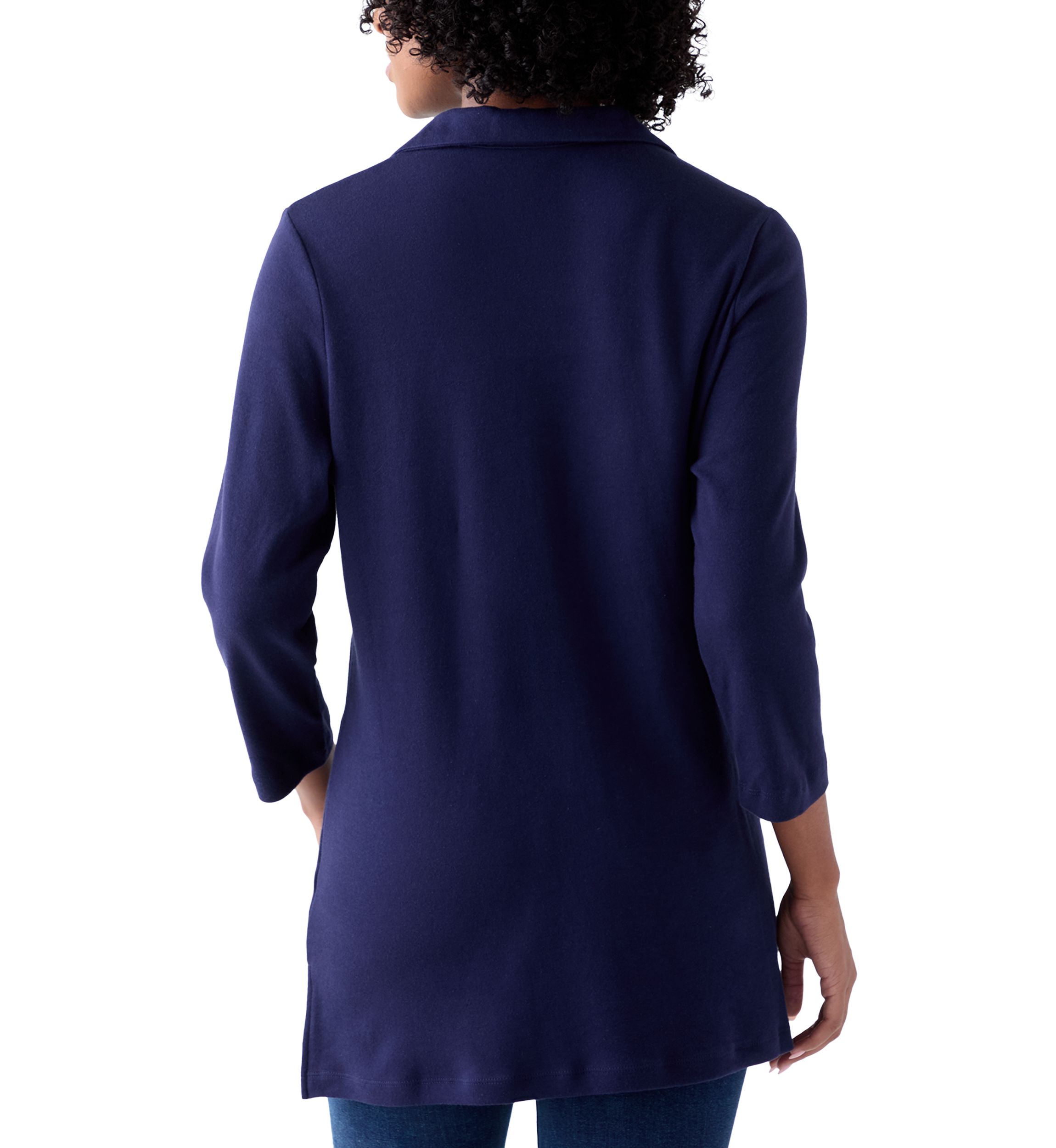 Womens Three-Quarter Sleeve Polo Tunic