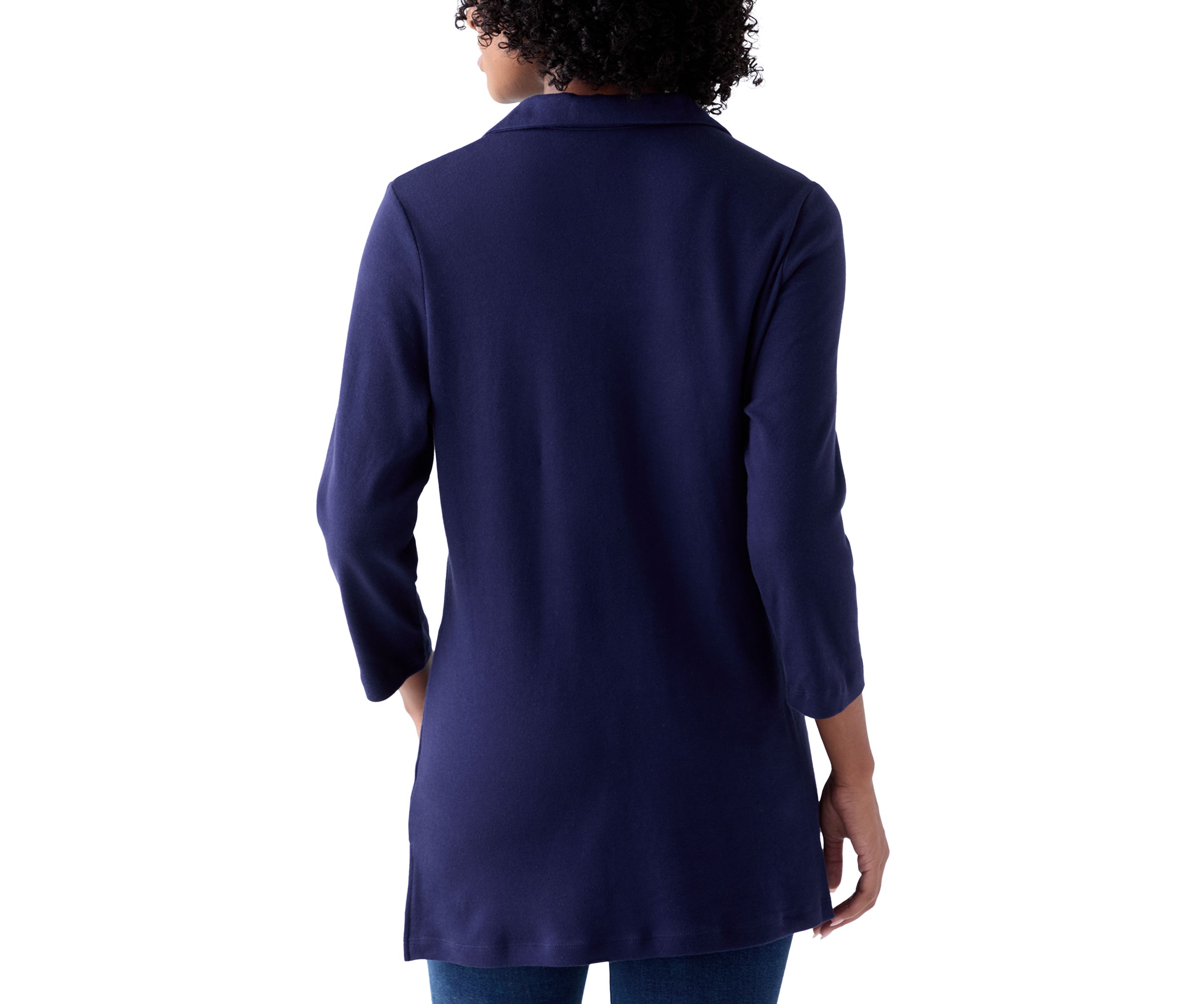 Womens Three-Quarter Sleeve Polo Tunic