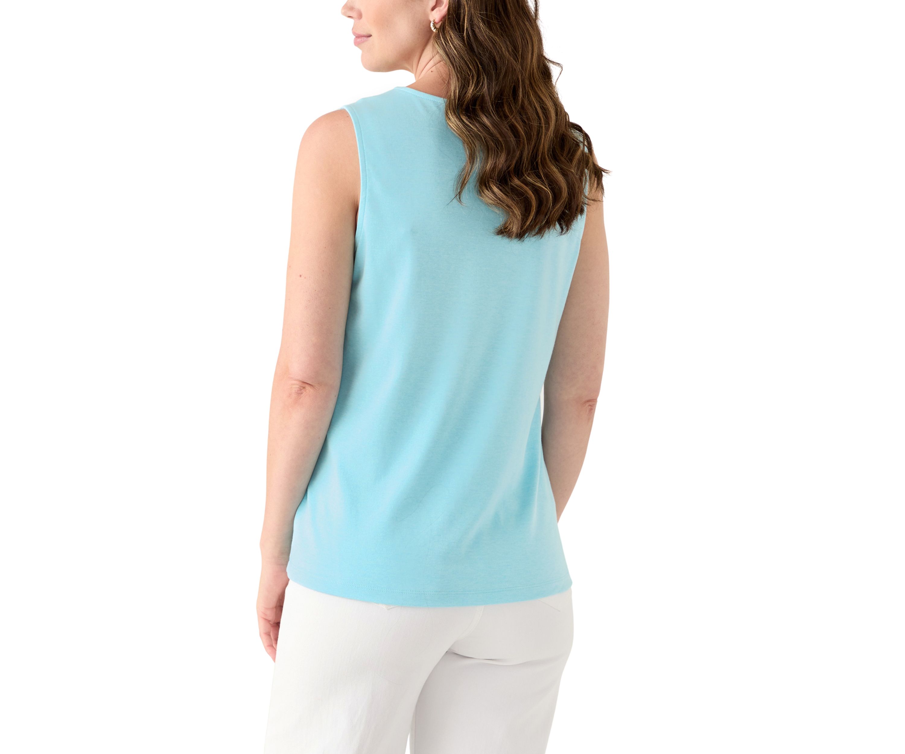 Womens Split Neck Tank Top