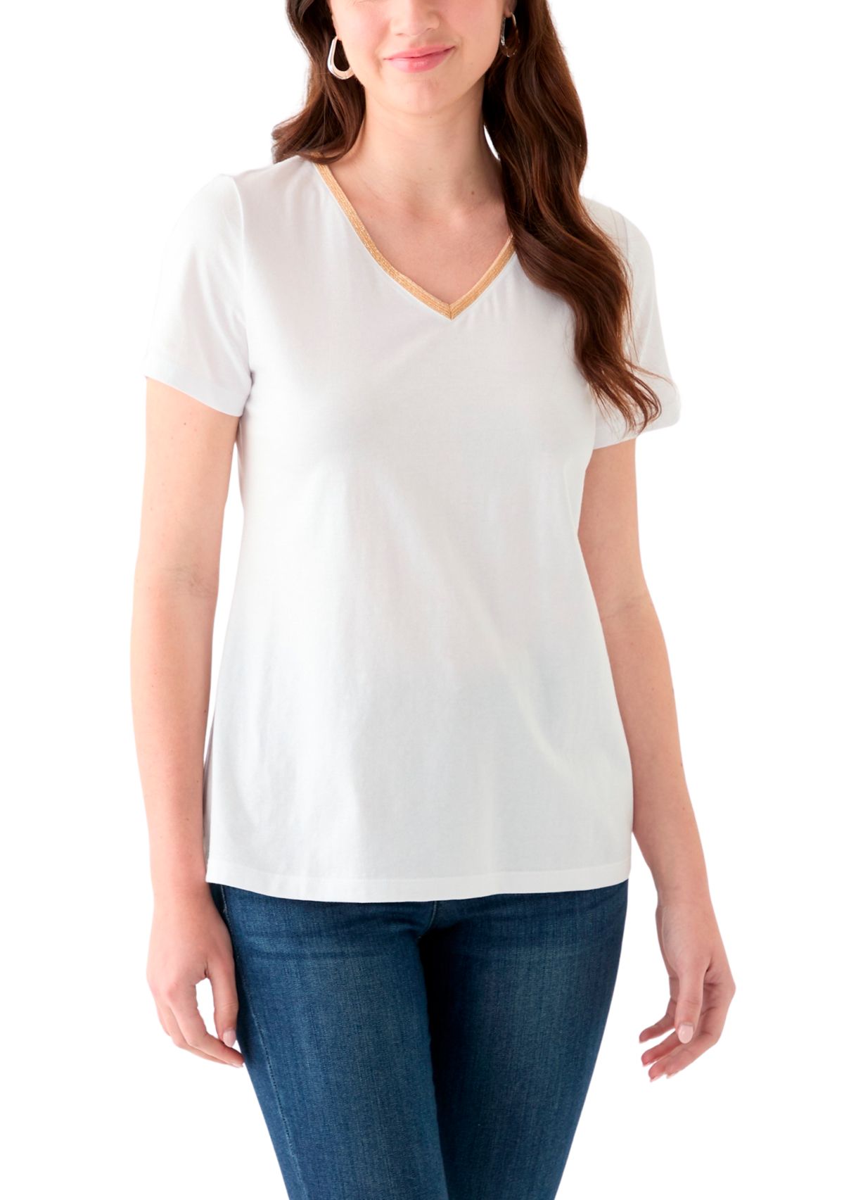 Womens Short Sleeve V-Neck T-Shirt