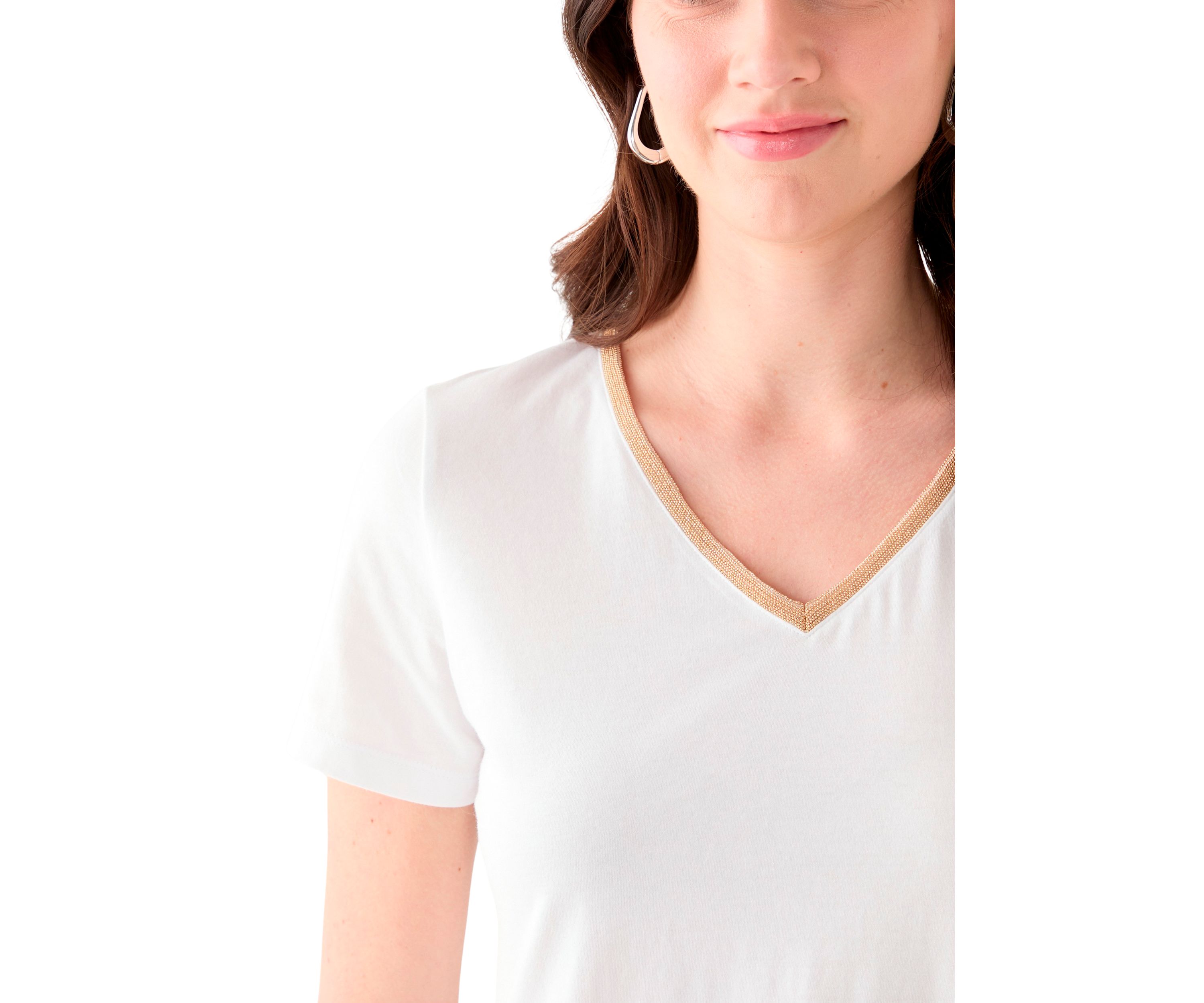 Womens Short Sleeve V-Neck T-Shirt