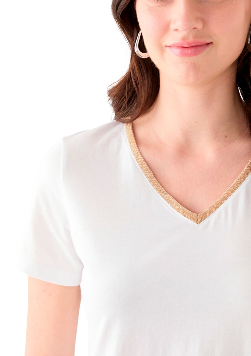 Womens Short Sleeve V-Neck T-Shirt