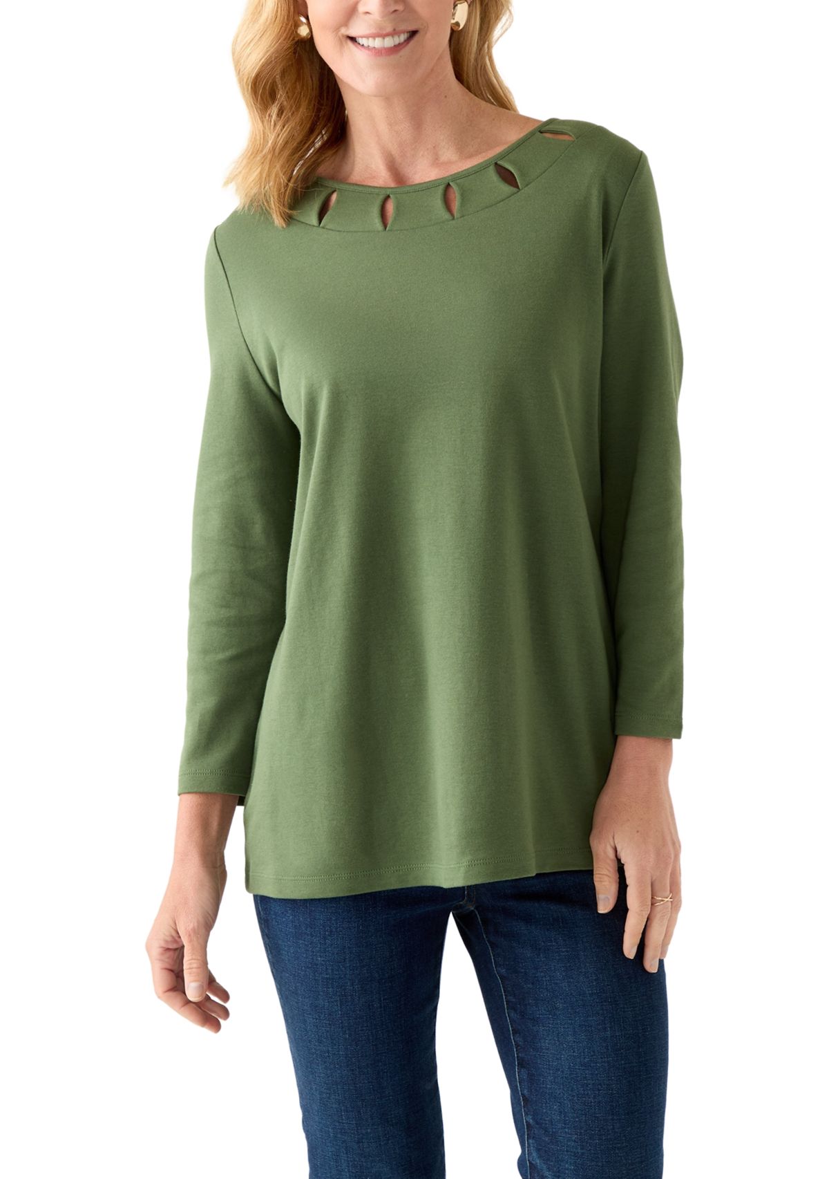 Womens Cutout Detail Top