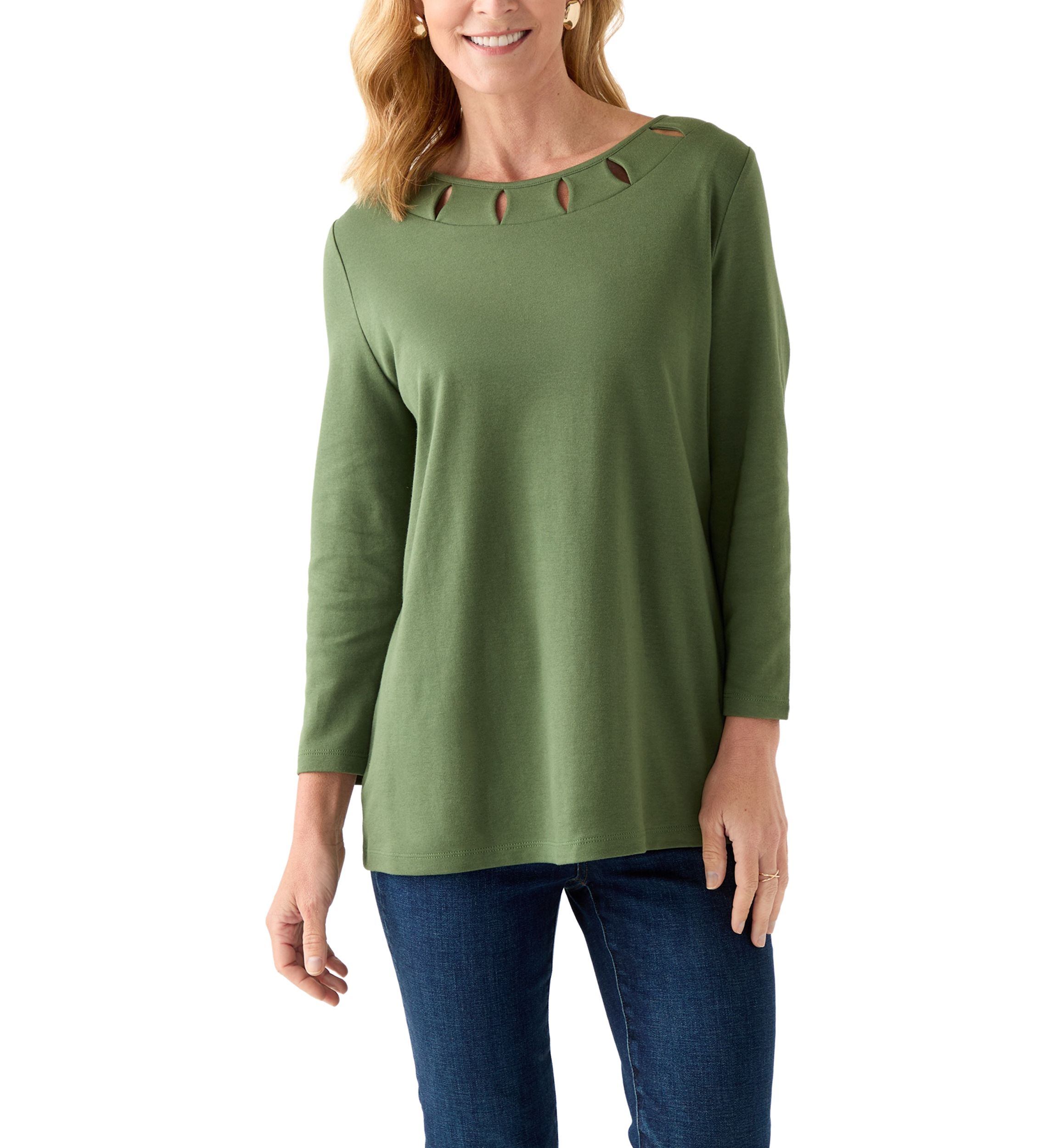 Womens Cutout Detail Top