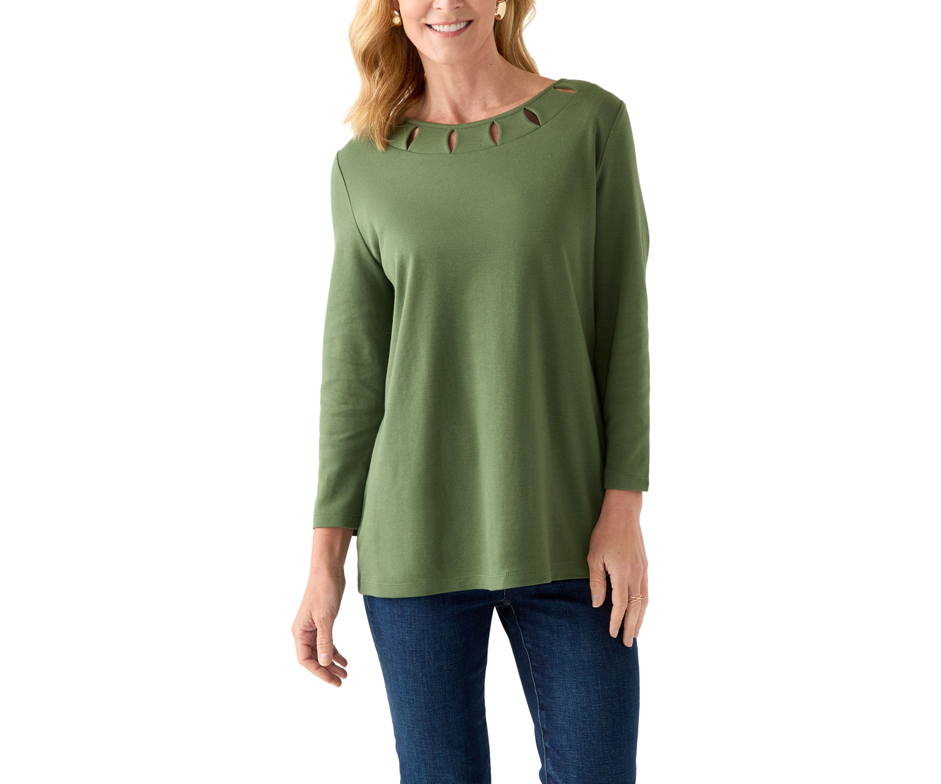 Womens Cutout Detail Top