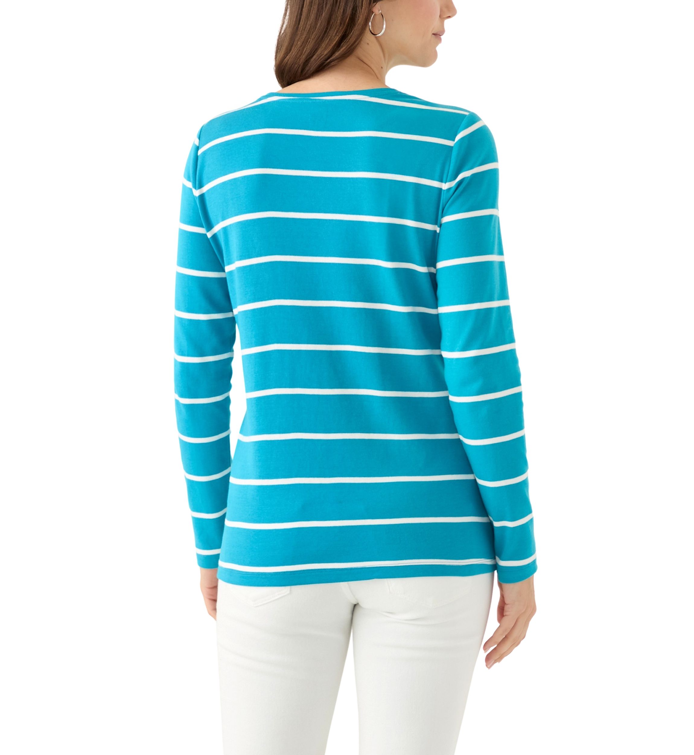 Womens Long Sleeve Stripe Top