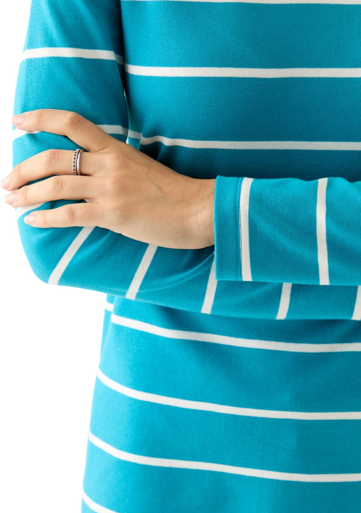 Womens Long Sleeve Stripe Top