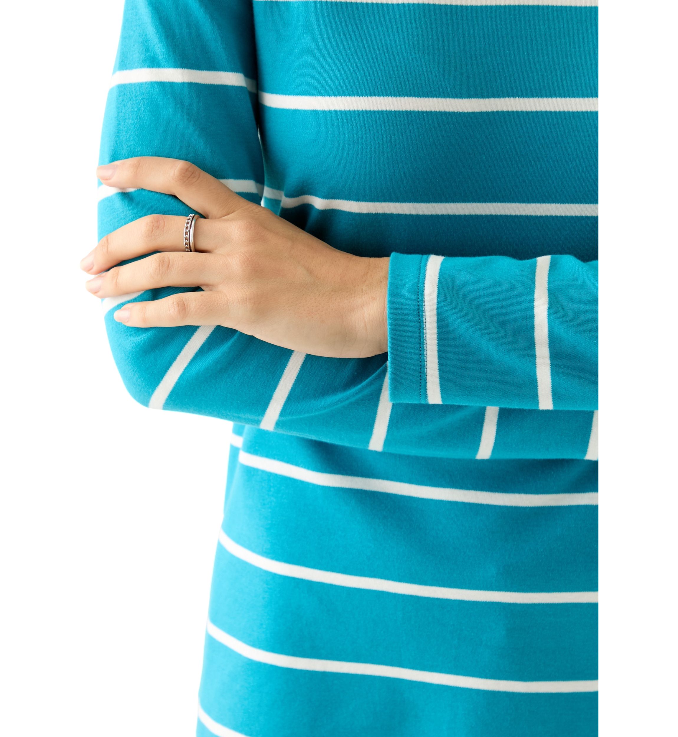Womens Long Sleeve Stripe Top