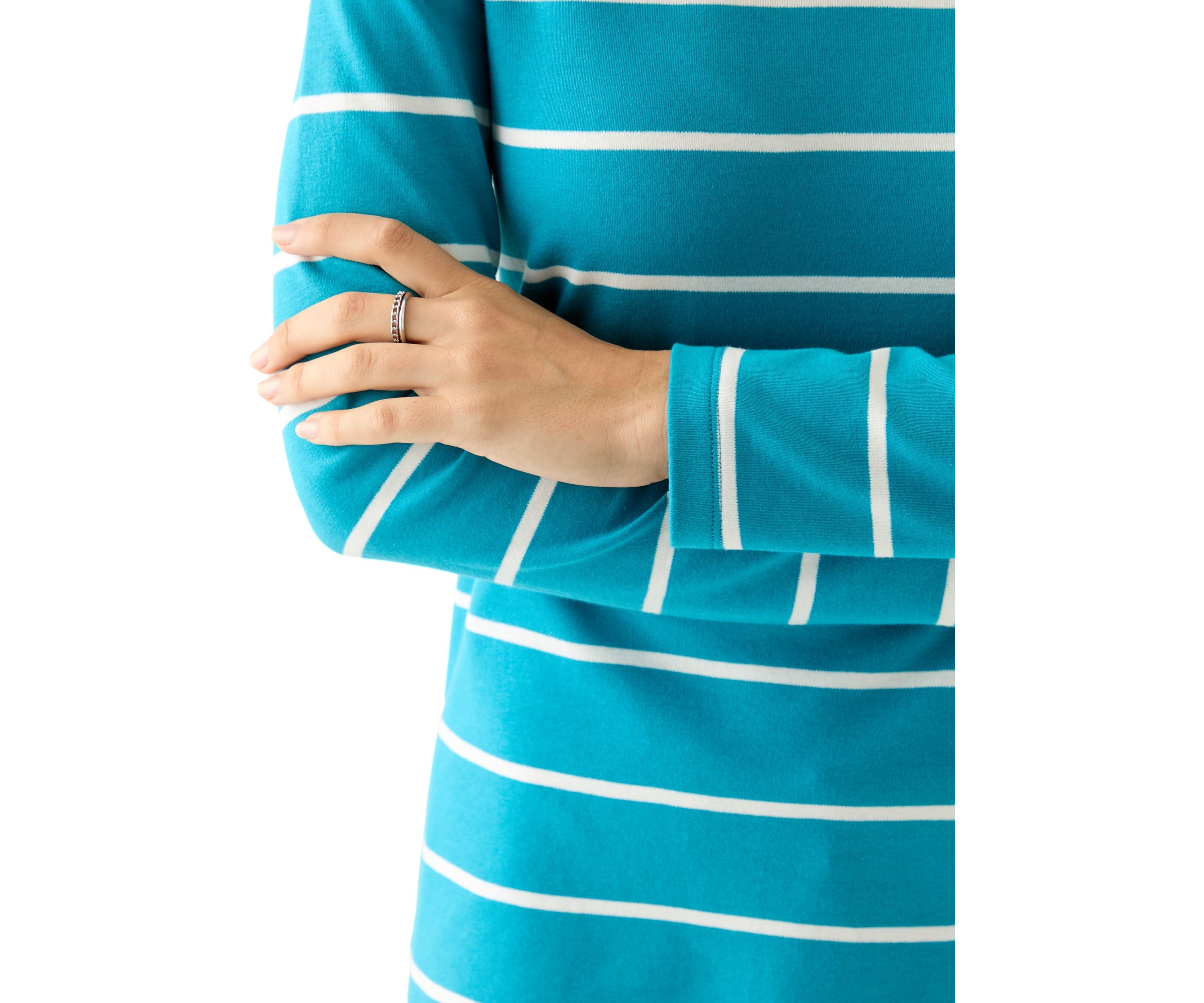Womens Long Sleeve Stripe Top