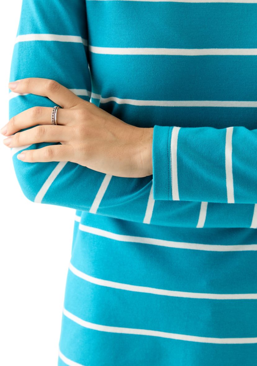 Womens Long Sleeve Stripe Top