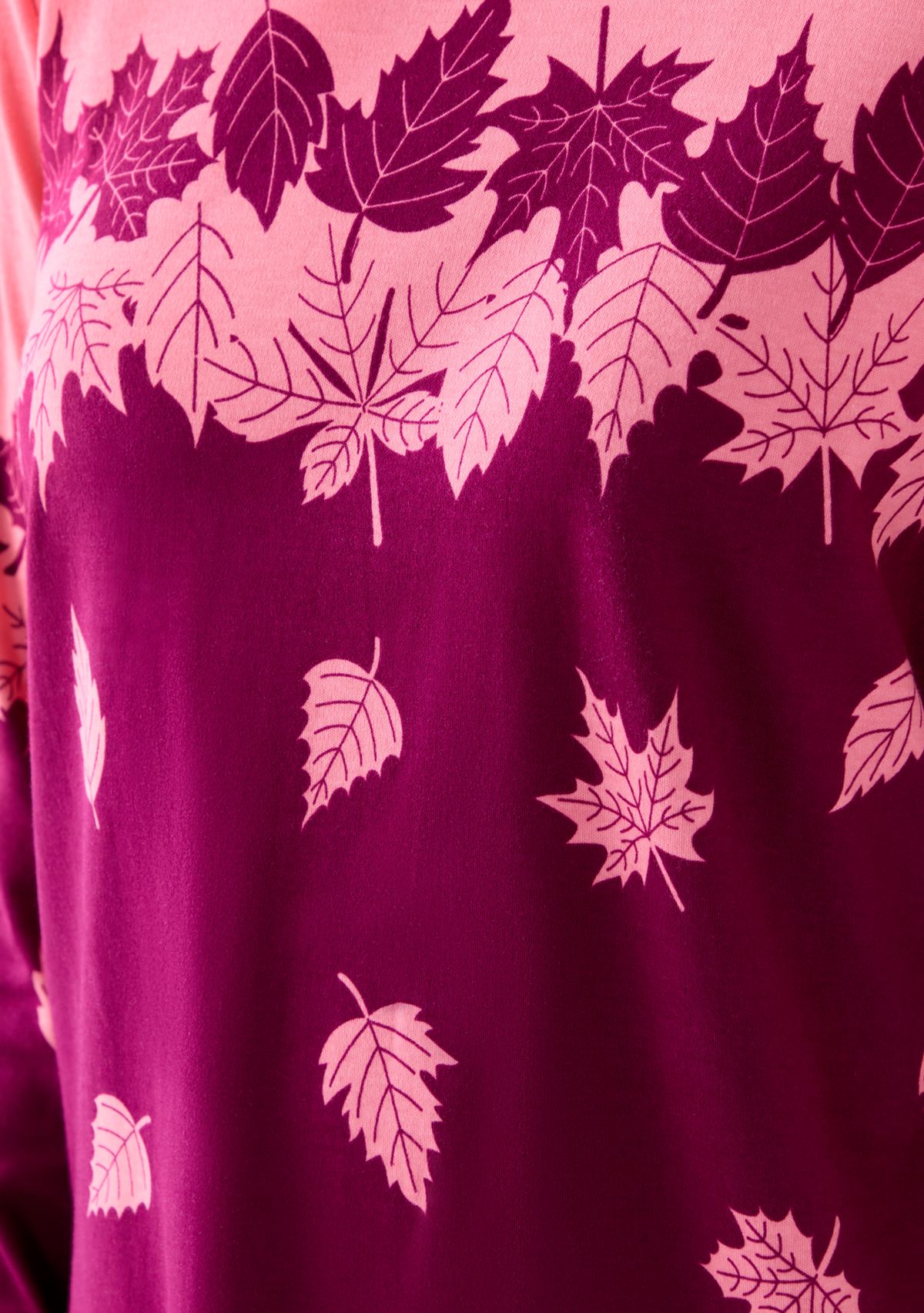 Womens Long Sleeve Printed Crew Neck 