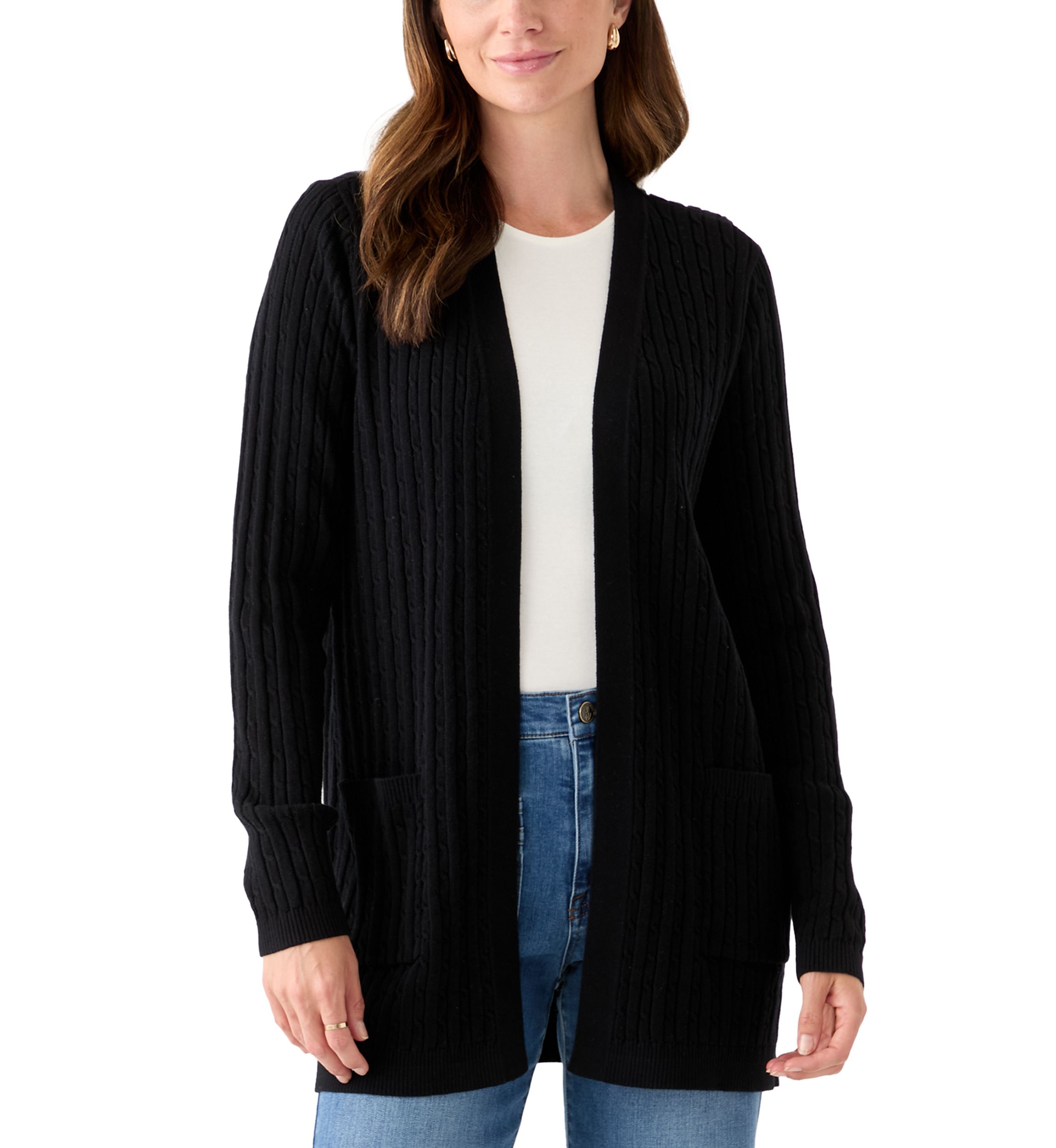 Womens Cable Knit Cardigan