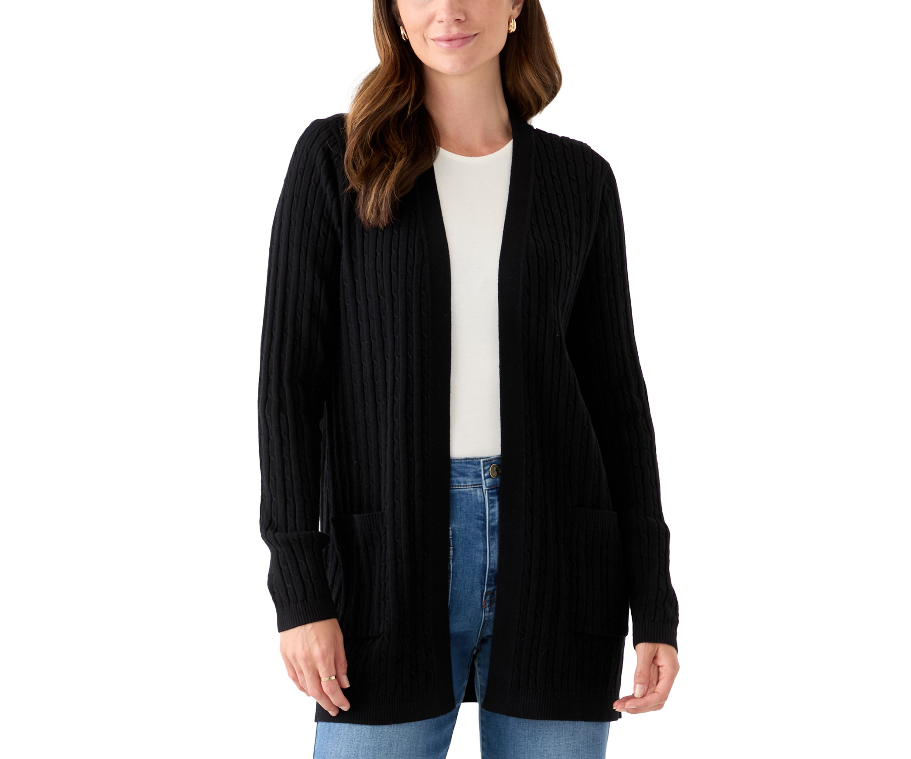 Womens Cable Knit Cardigan