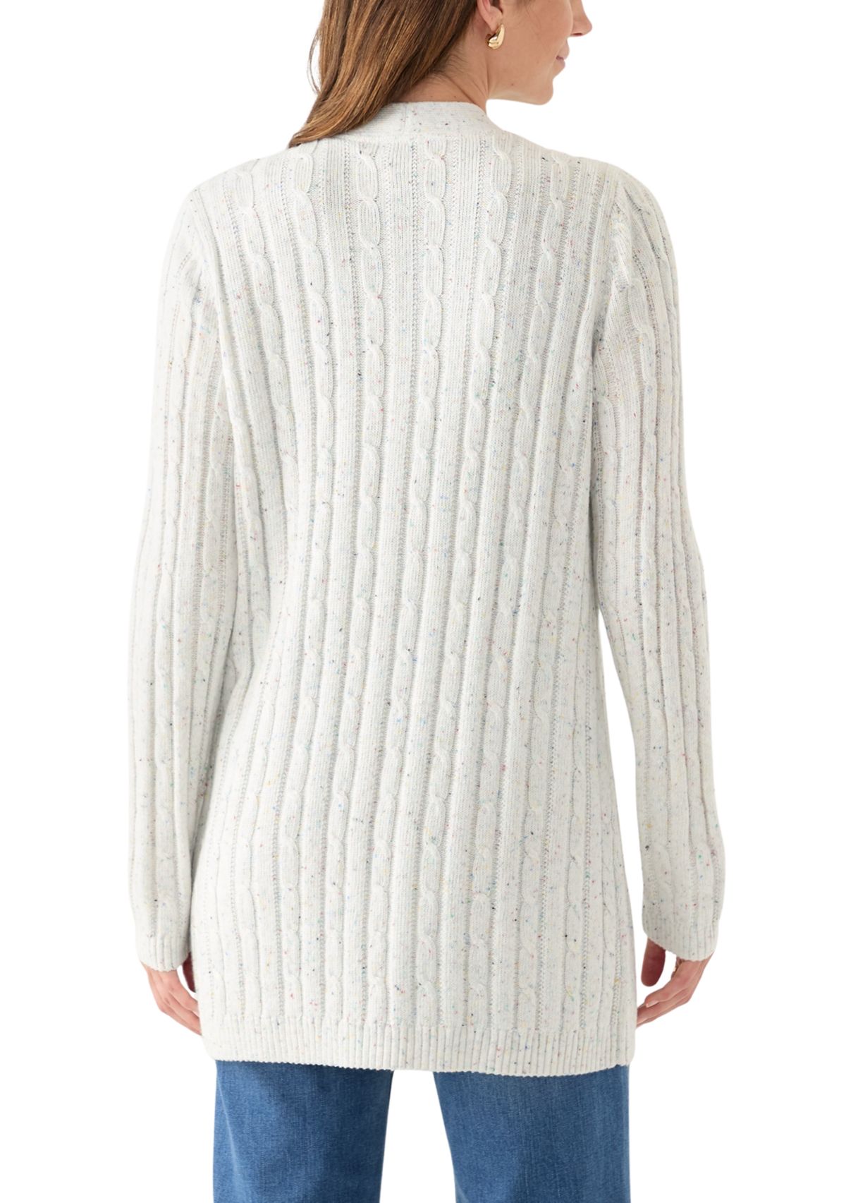 Womens Long Sleeve Cable Cardigan
