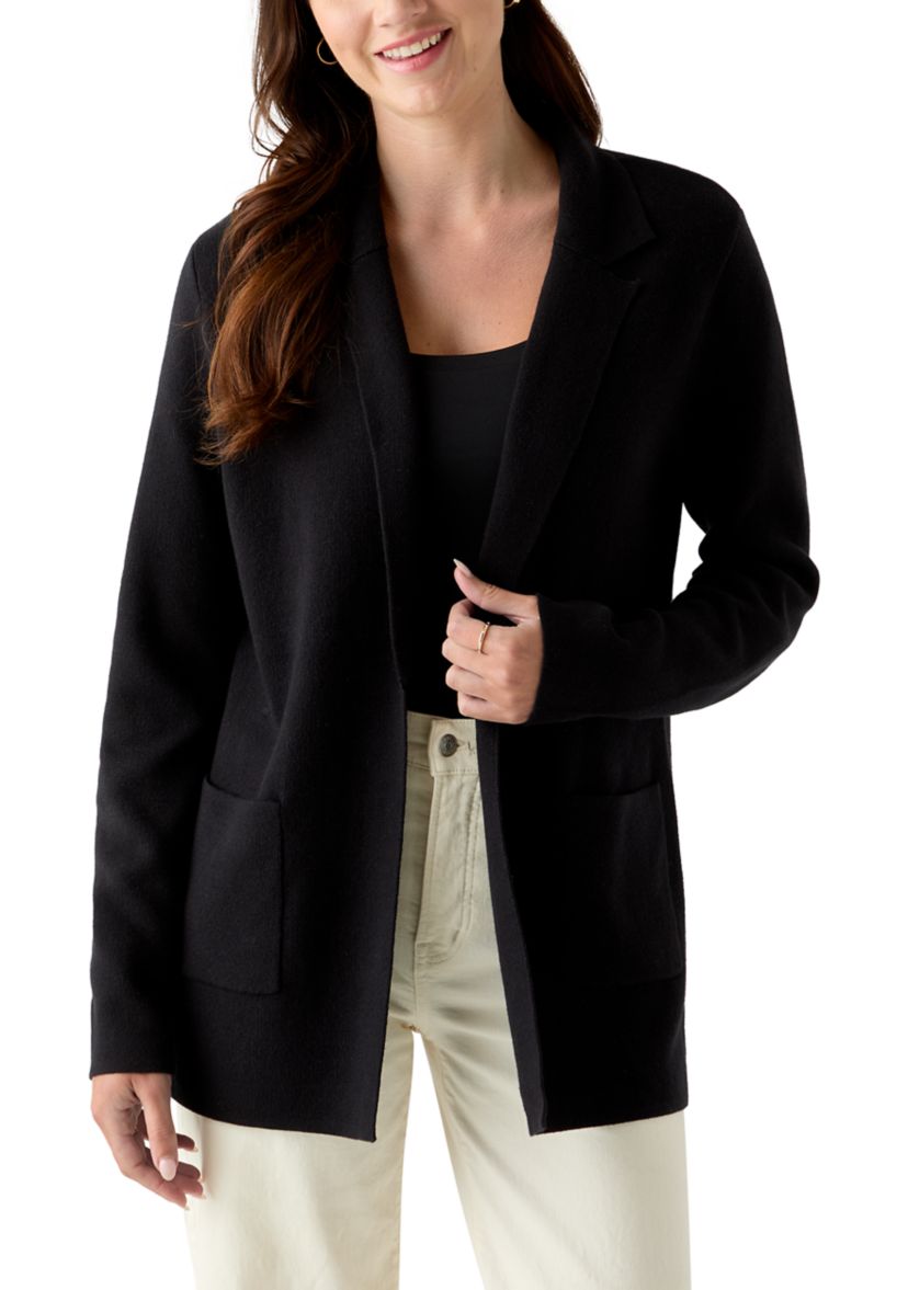 Womens Open Front Sweater Blazer