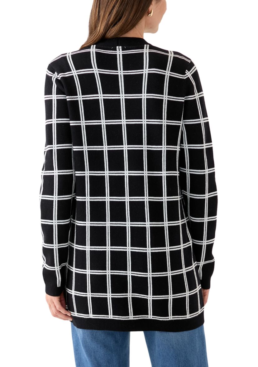 Womens Long Sleeve Jacquard Cardigan