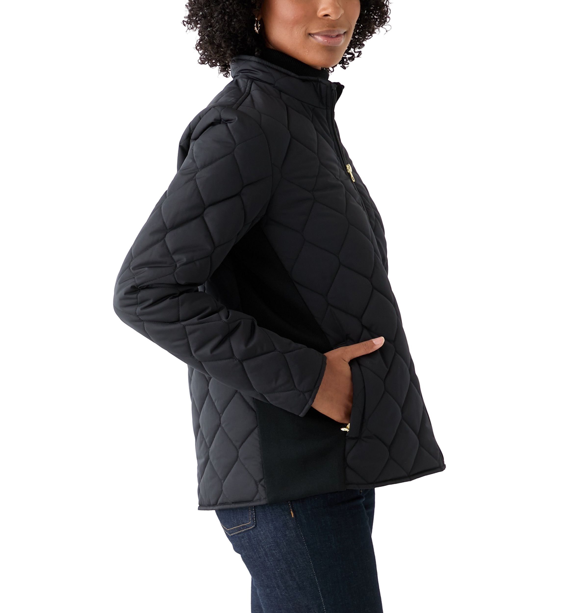 Womens Side Rib Puff Jacket