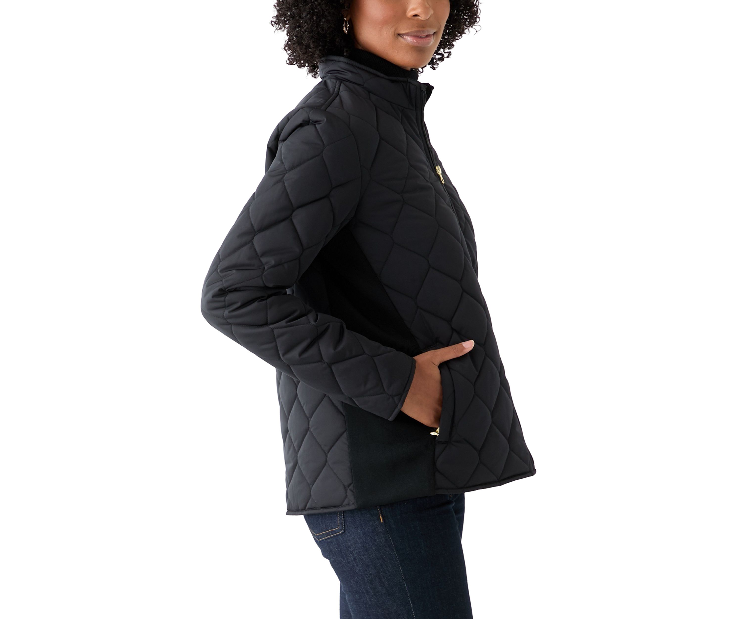 Womens Side Rib Puff Jacket