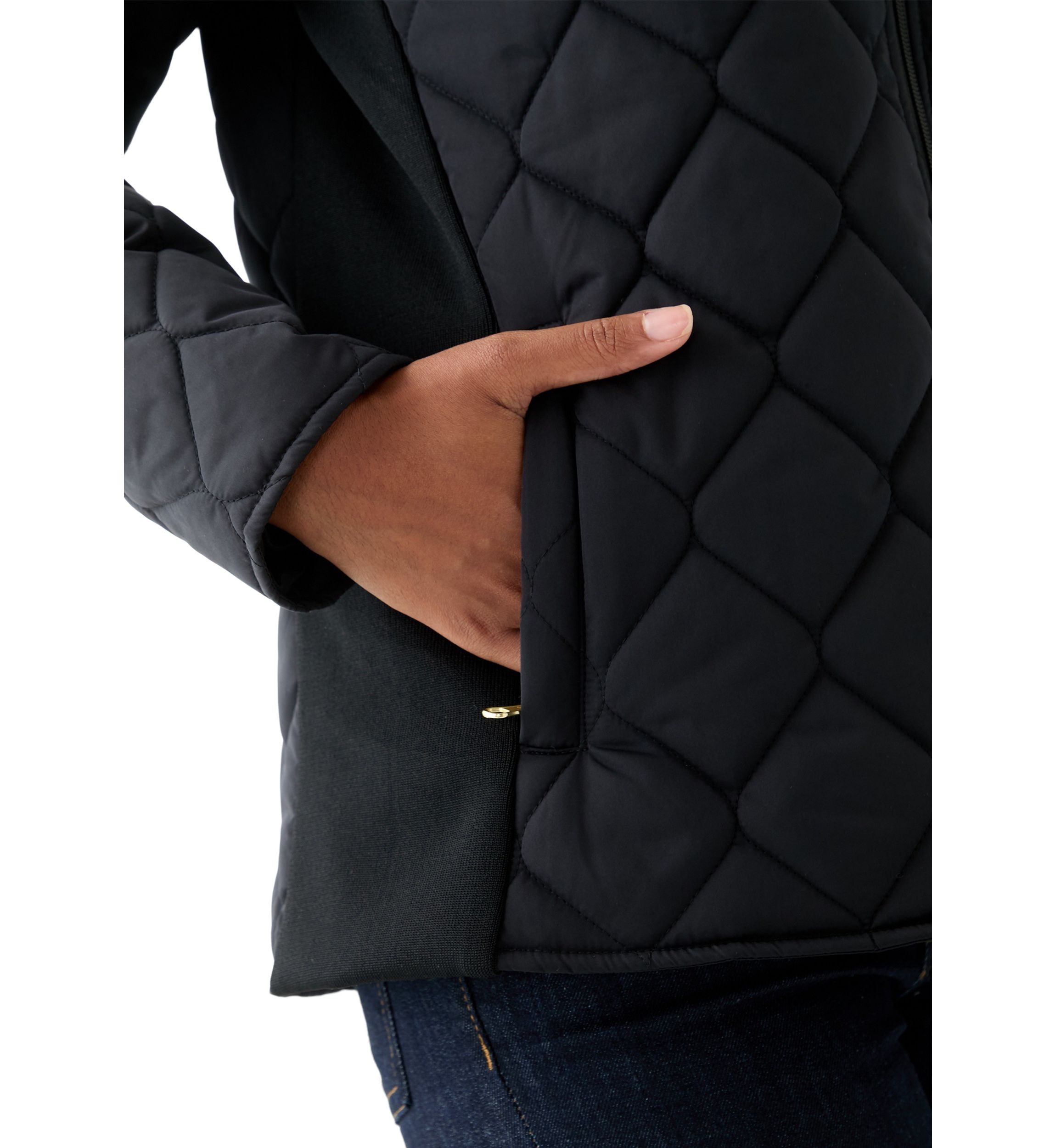 Womens Side Rib Puff Jacket
