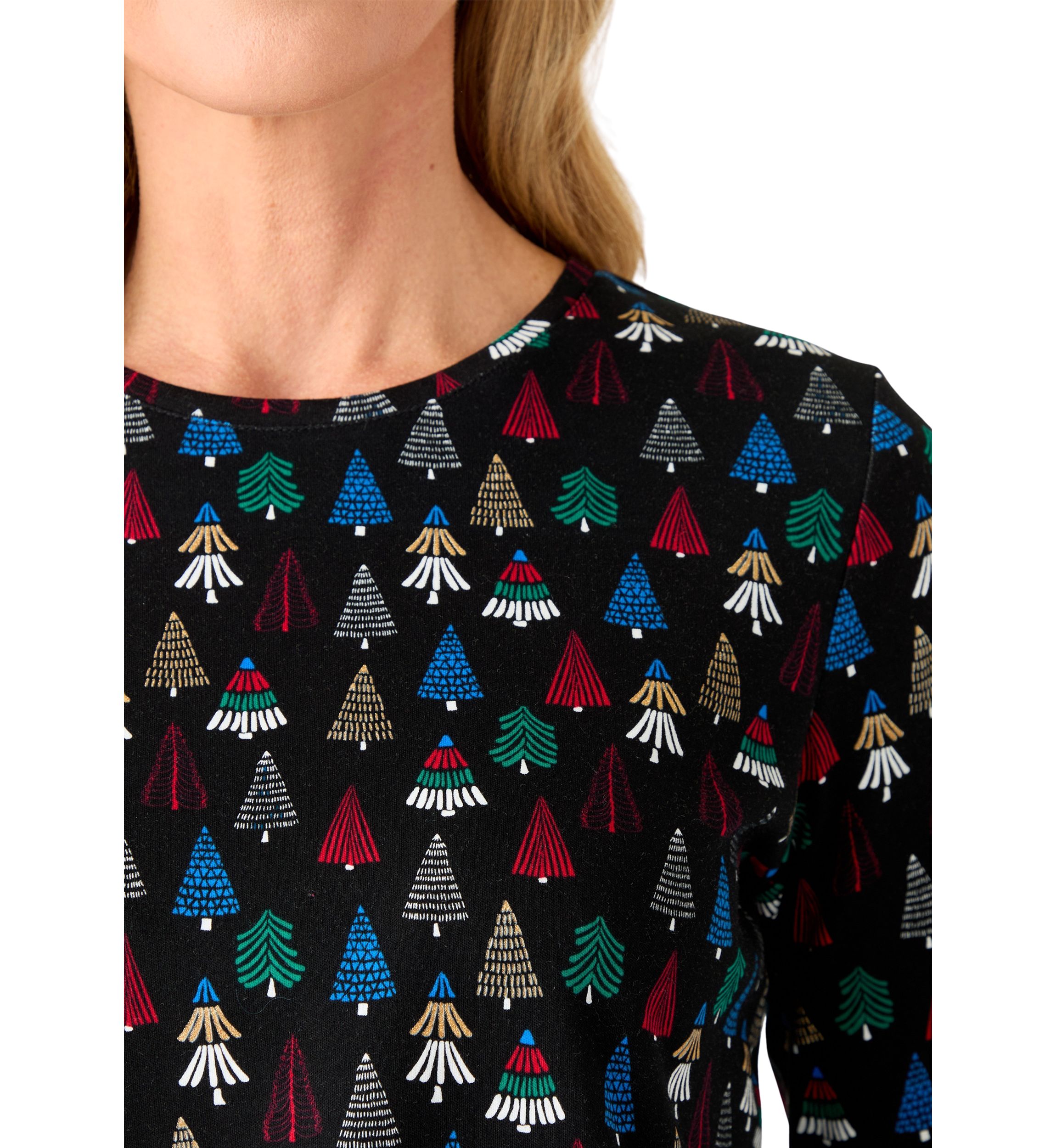 Womens 3/4 Sleeve Animal Print Top 