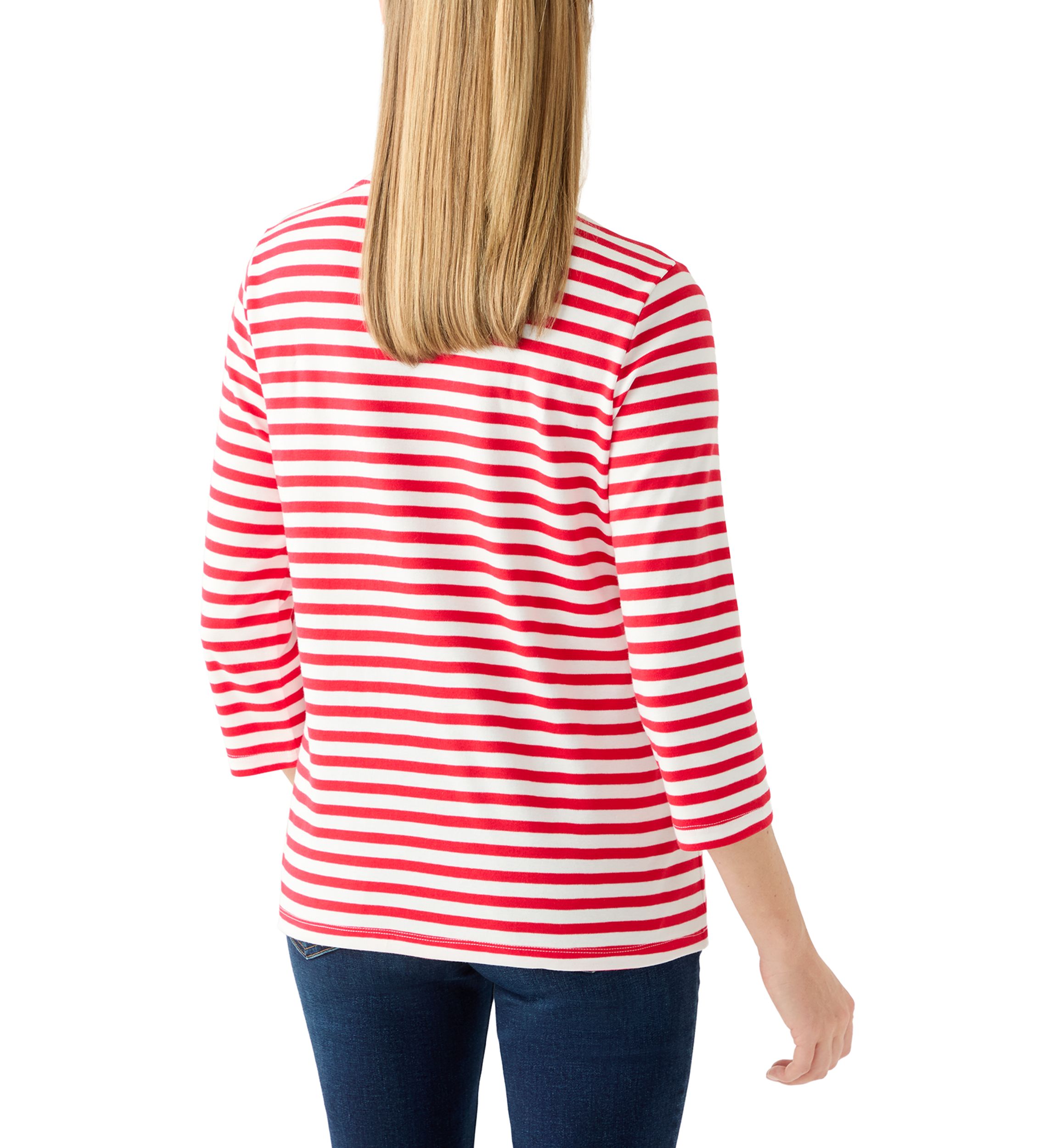 Womens 3/4 Sleeve Holiday Graphic T-Shirt