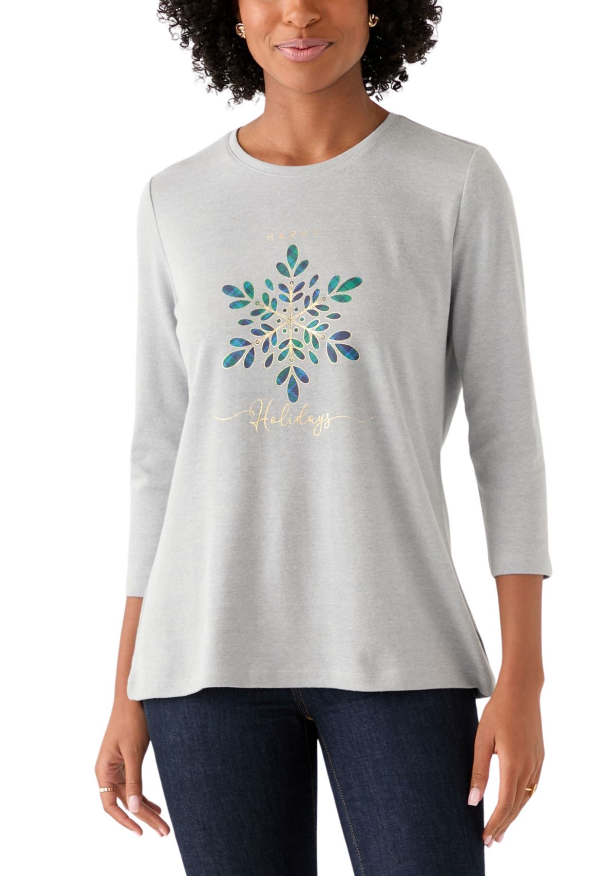 Womens Snowflake Graphic Shirt