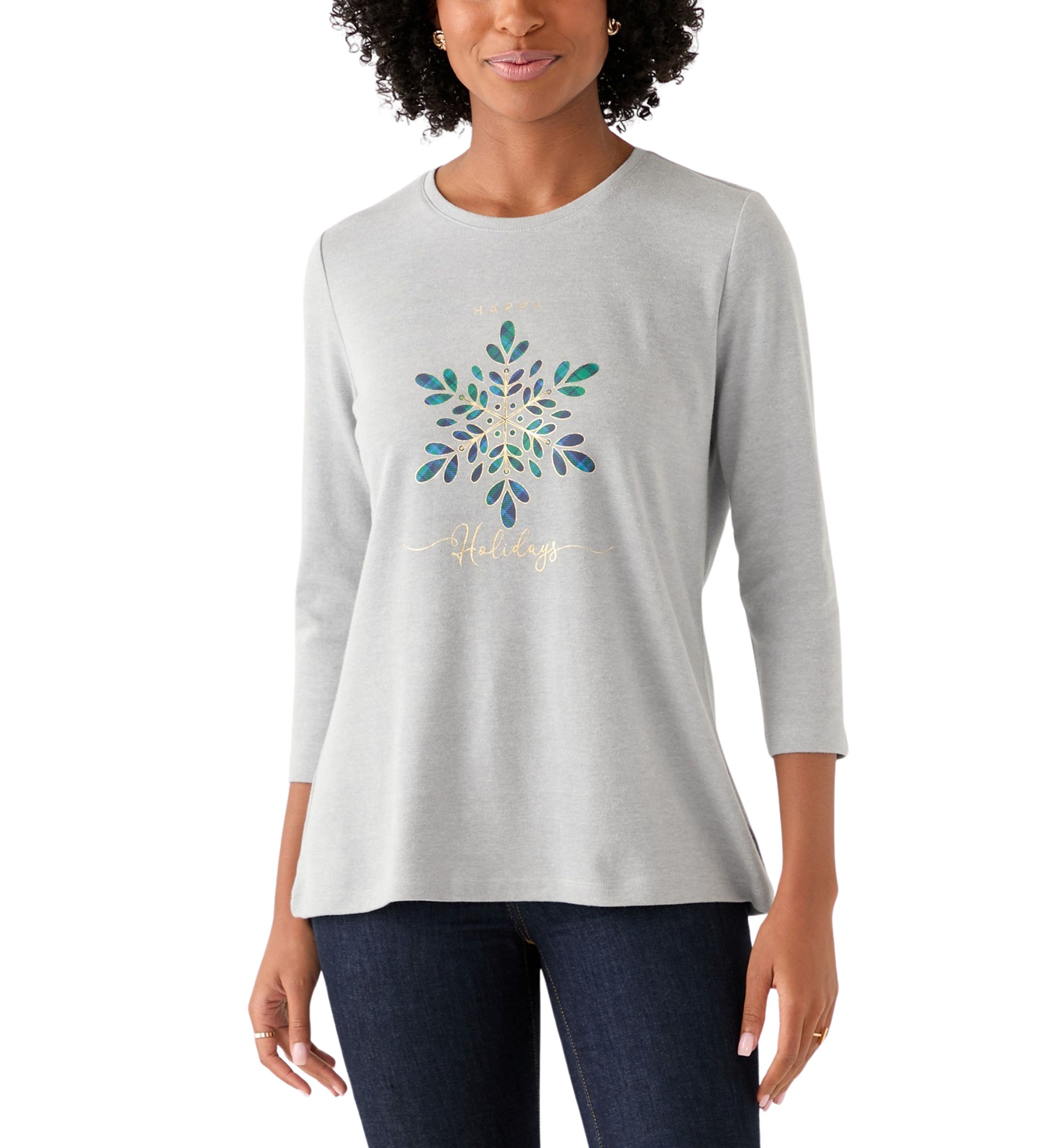 Womens Snowflake Graphic Shirt