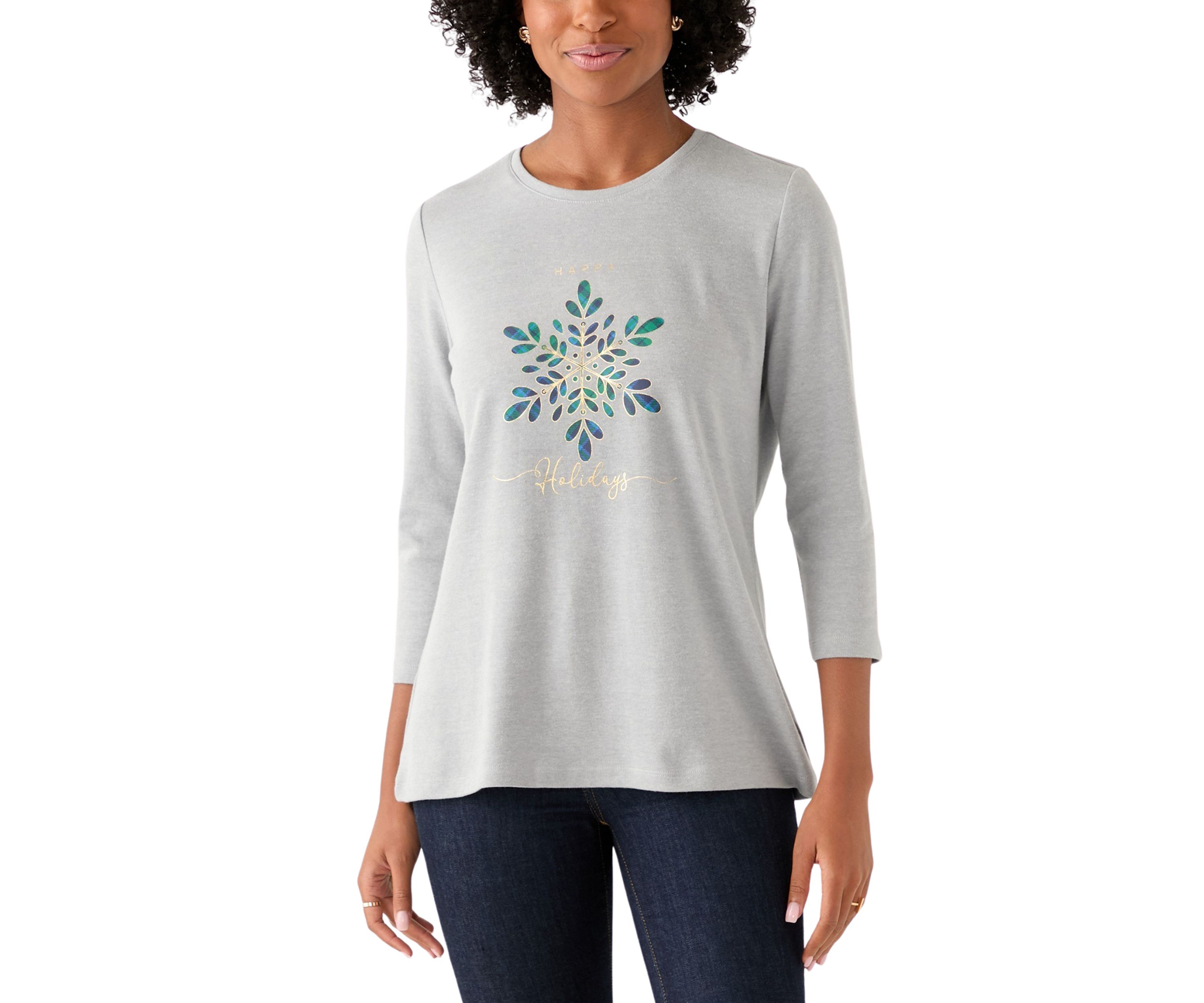 Womens Snowflake Graphic Shirt