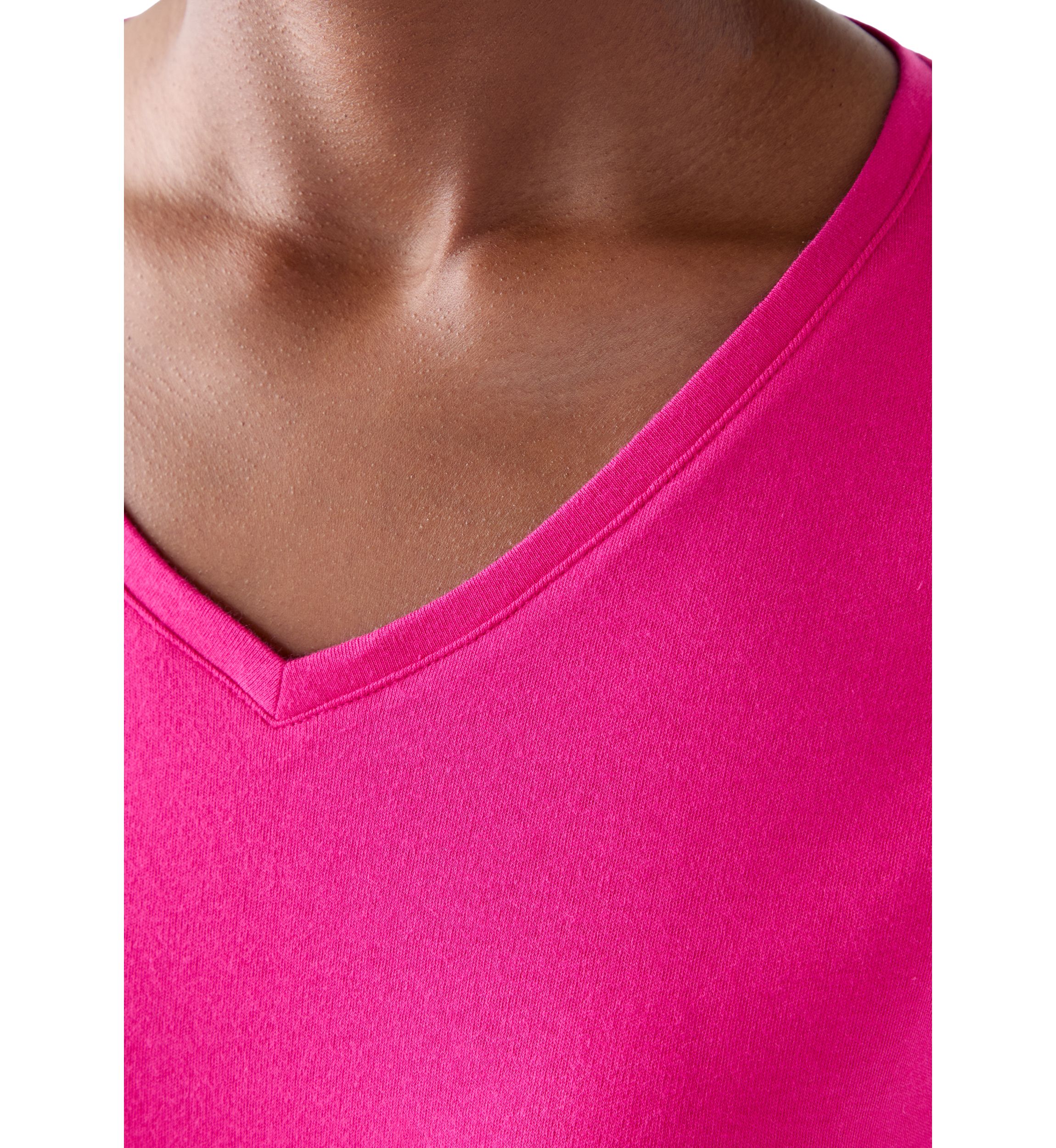 Womens 3/4 Sleeve V-Neck Top