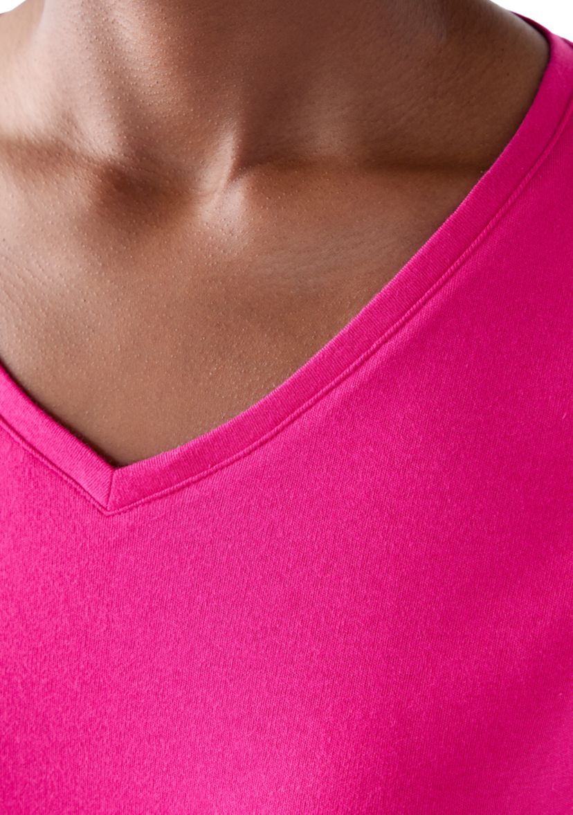 Womens 3/4 Sleeve V-Neck Top