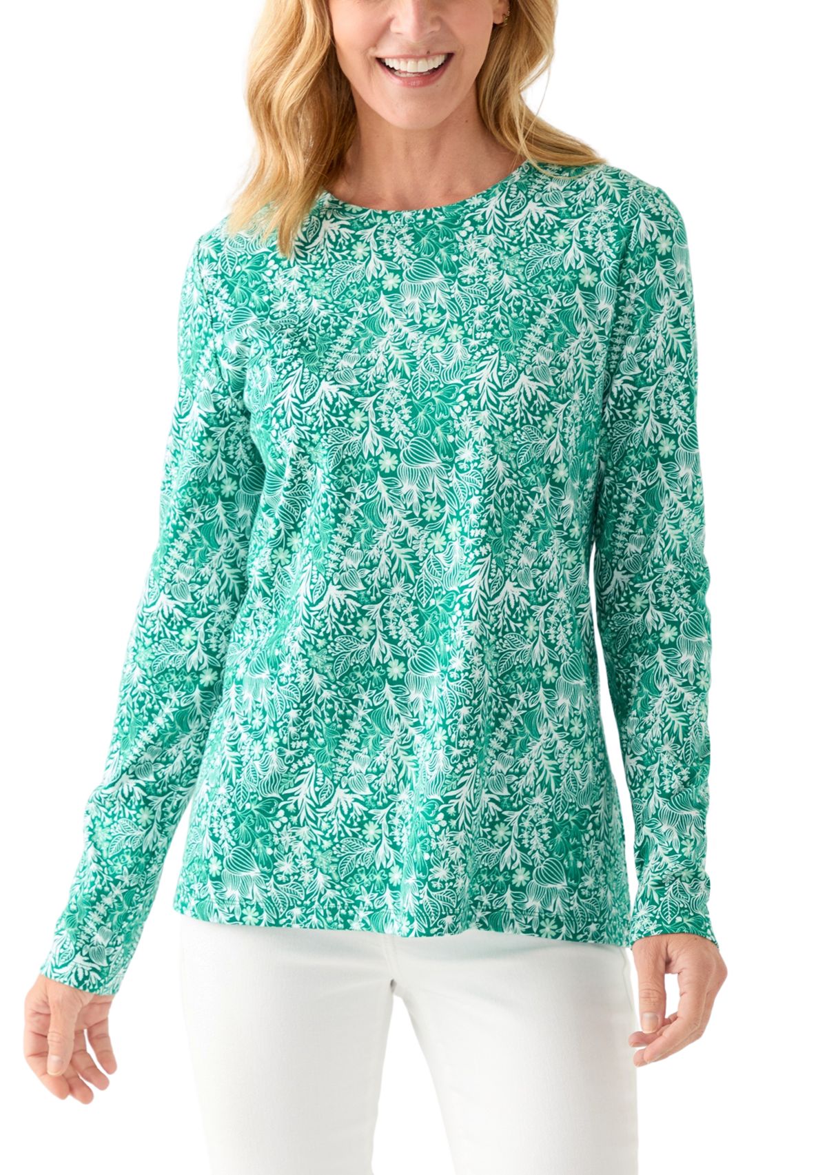 Womens Long Sleeve Printed Shirt