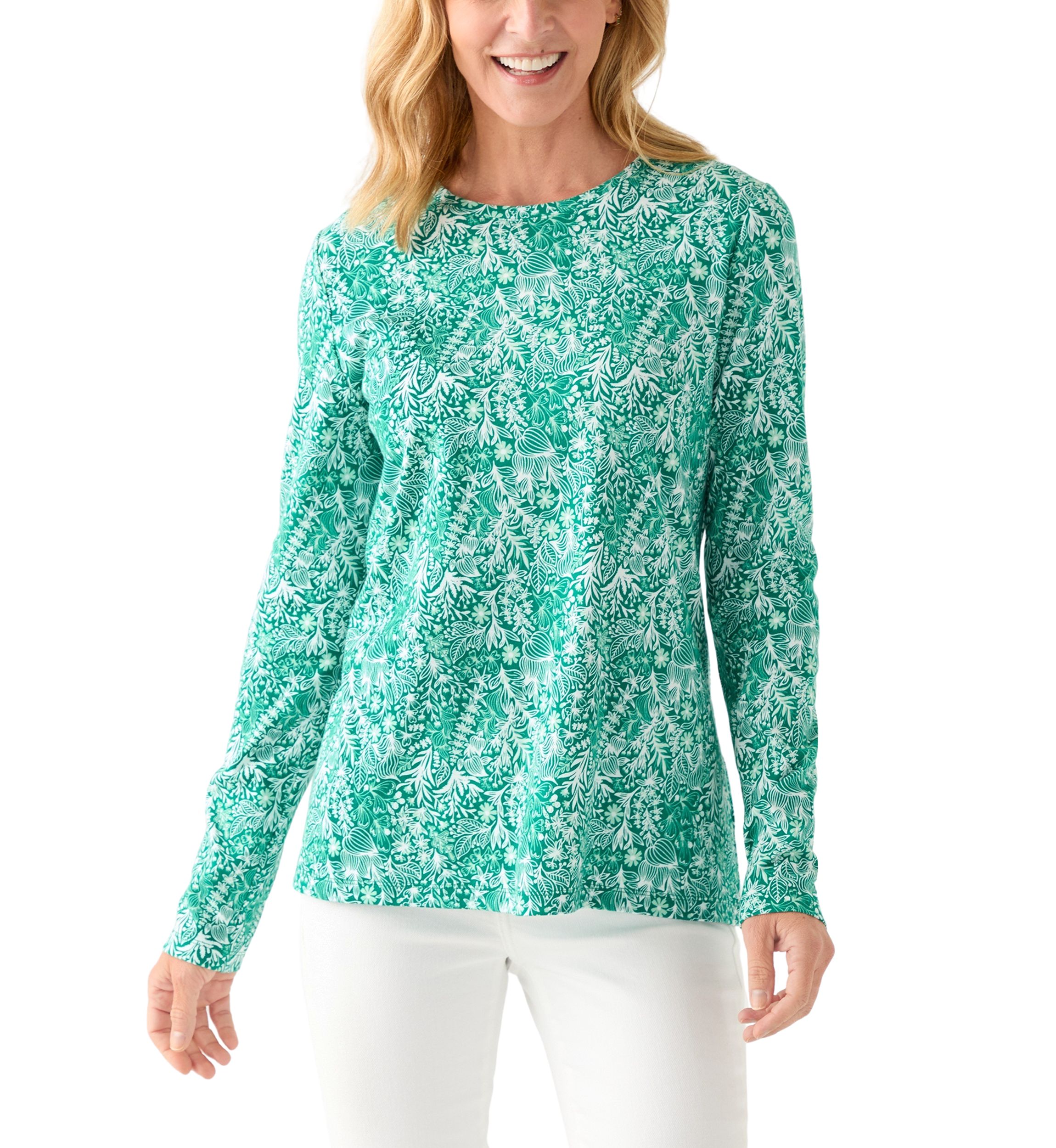 Womens Long Sleeve Printed Shirt