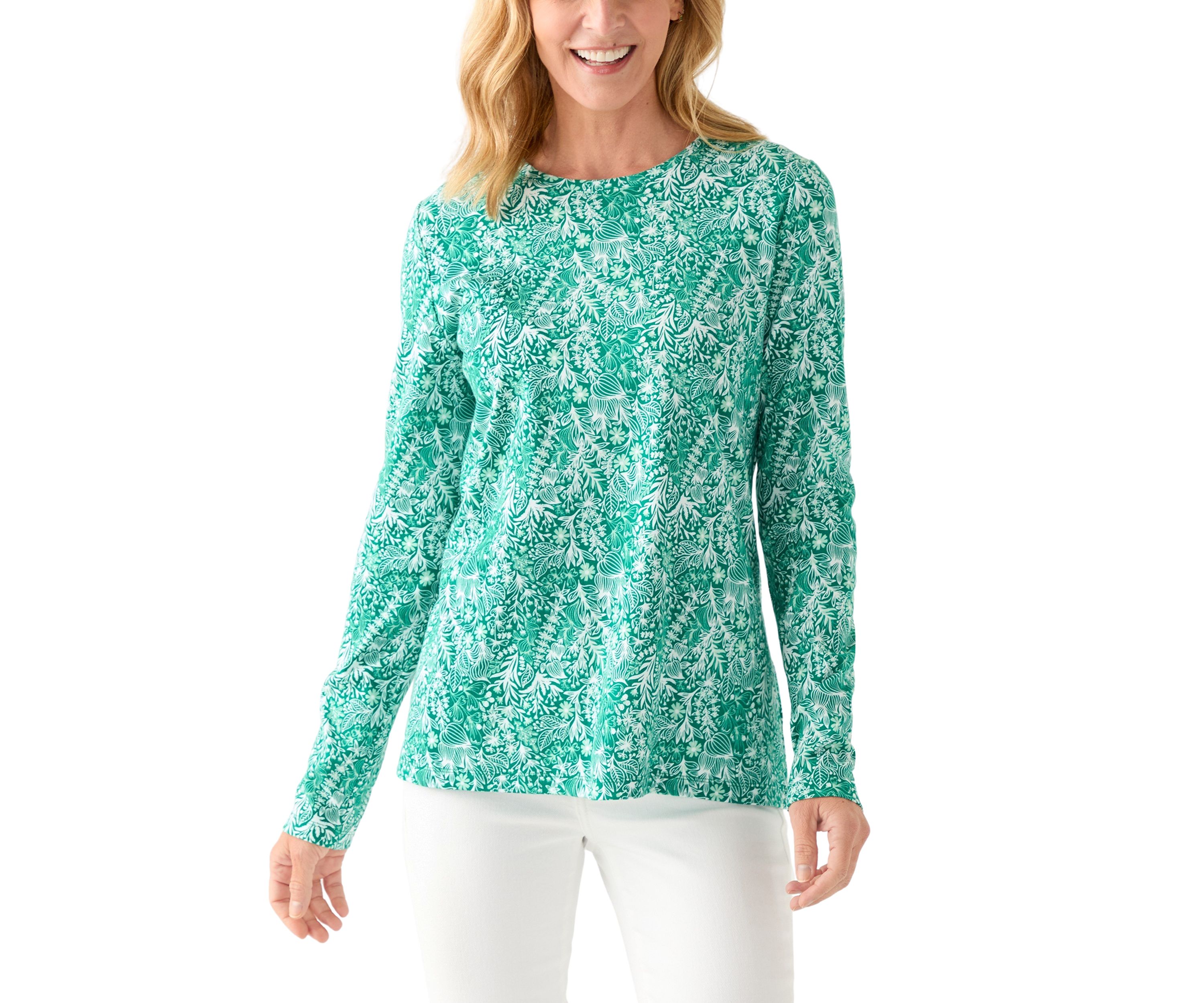 Womens Long Sleeve Printed Shirt