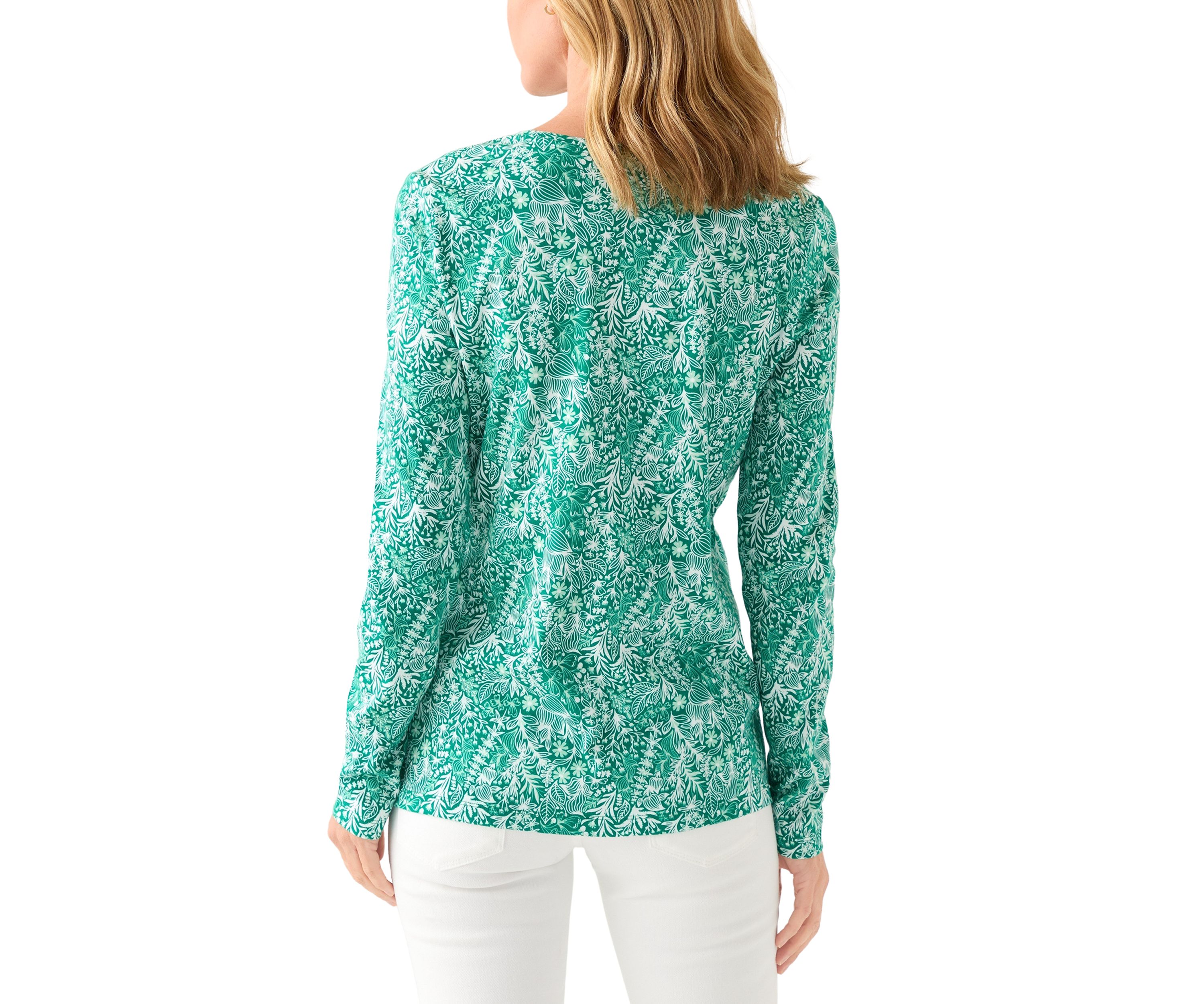 Womens Long Sleeve Printed Shirt