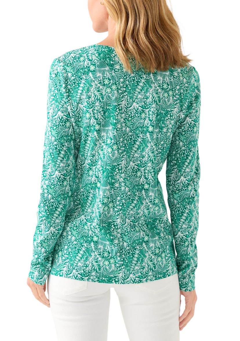 Womens Long Sleeve Printed Shirt