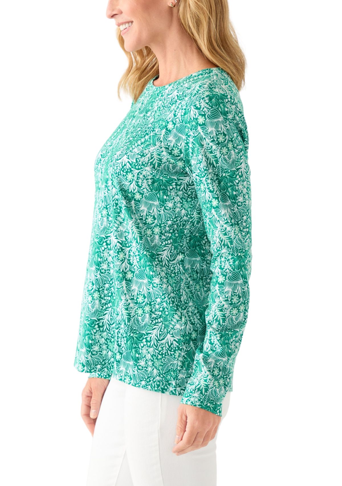 Womens Long Sleeve Printed Shirt