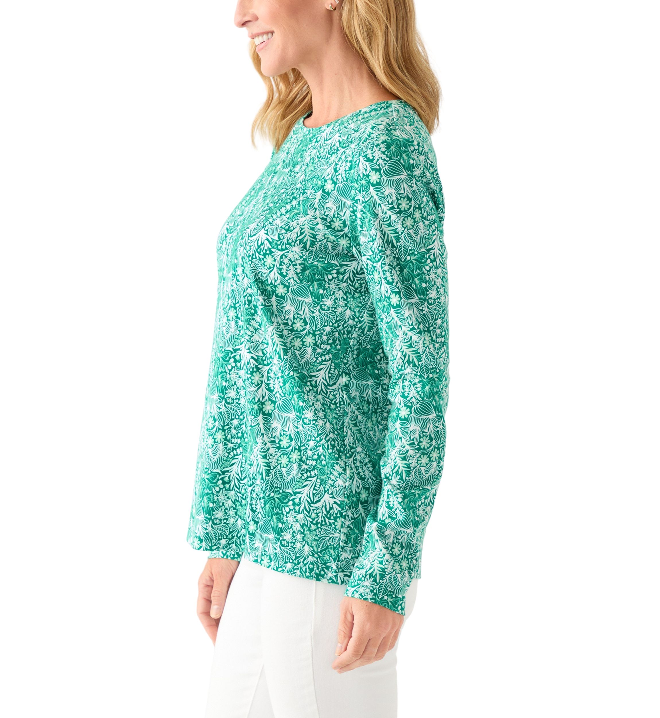 Womens Long Sleeve Printed Shirt