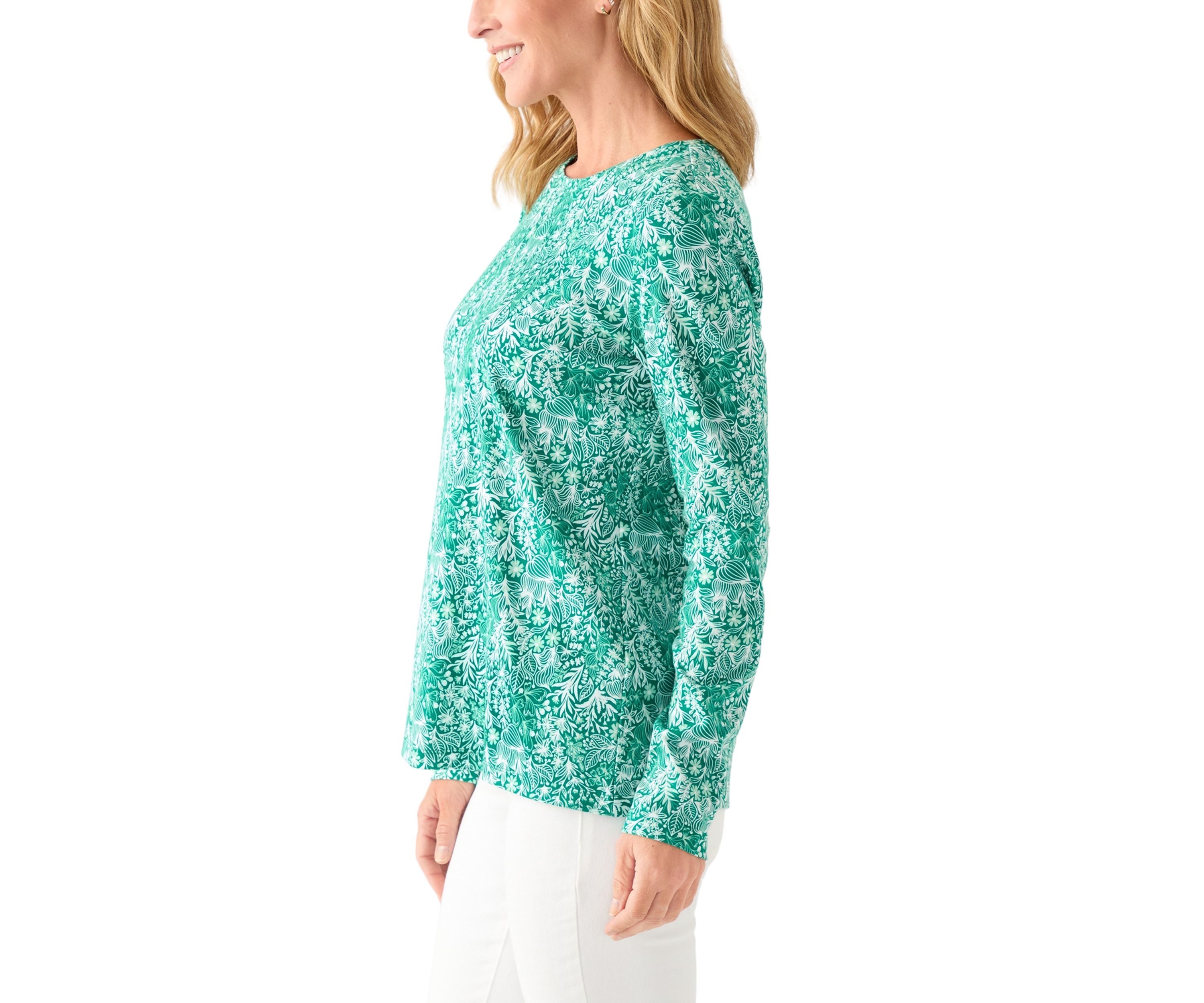 Womens Long Sleeve Printed Shirt