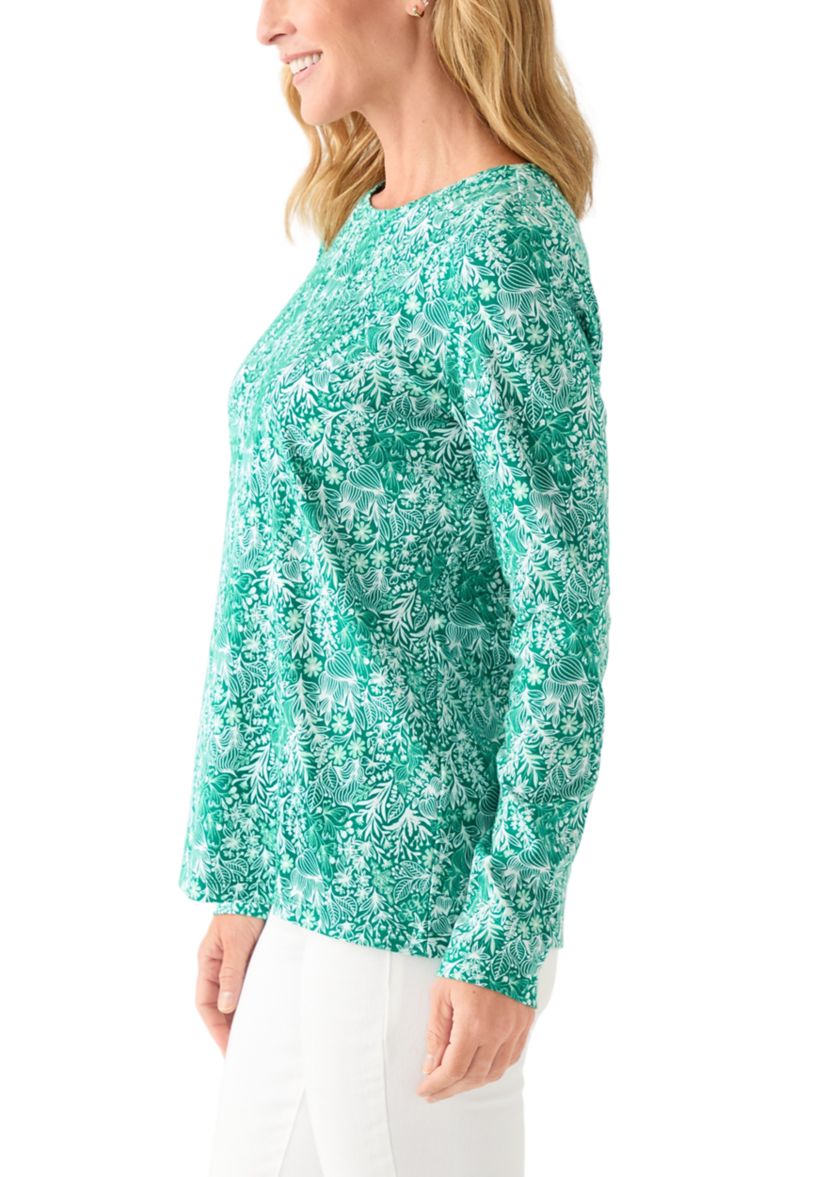 Womens Long Sleeve Printed Shirt