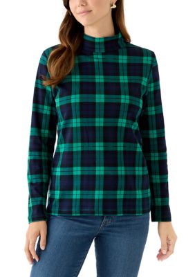 Kim Rogers Women's Mock Neck Printed Top