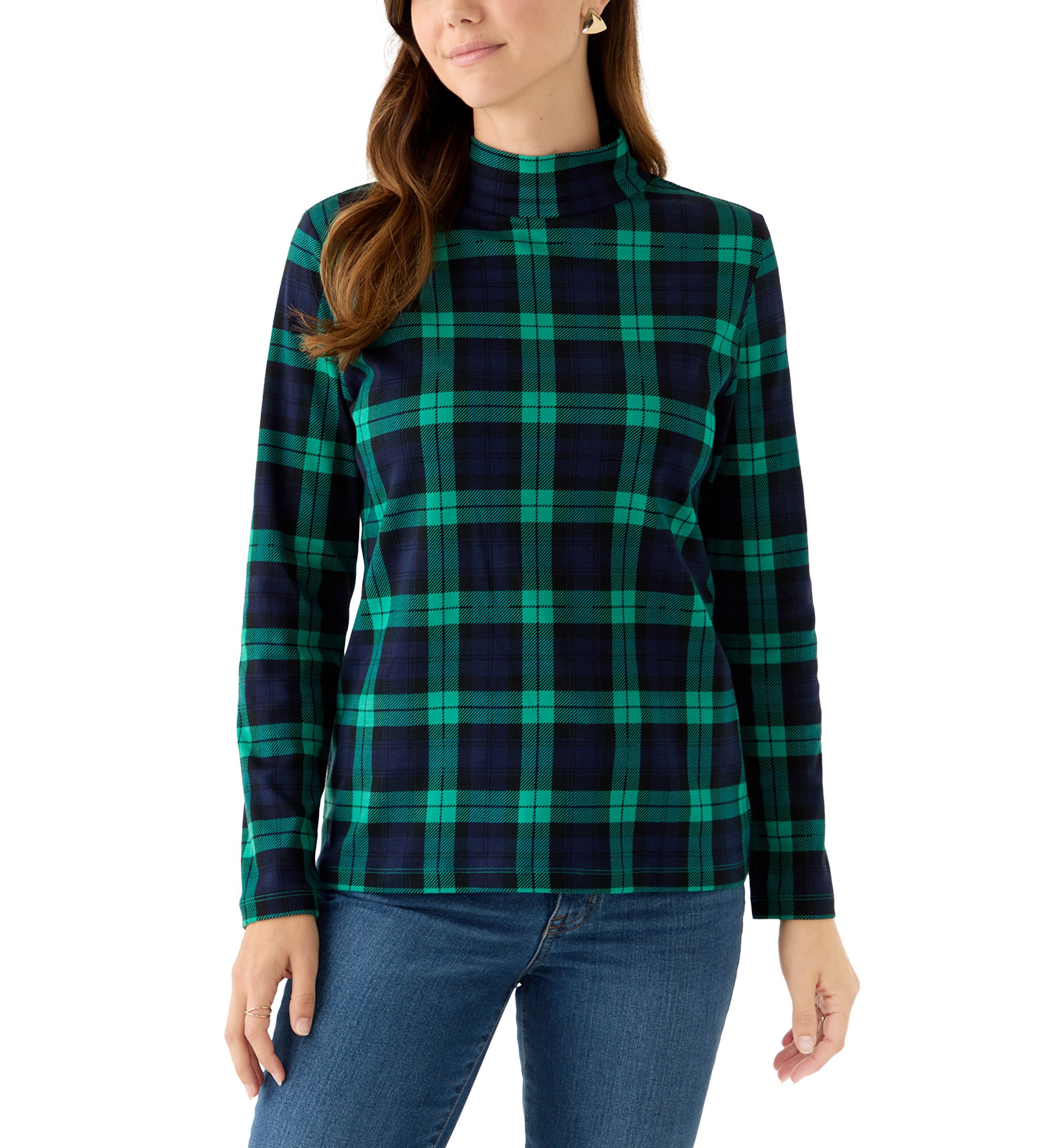 Kim Rogers® Women's Mock Neck Printed Top | Belk