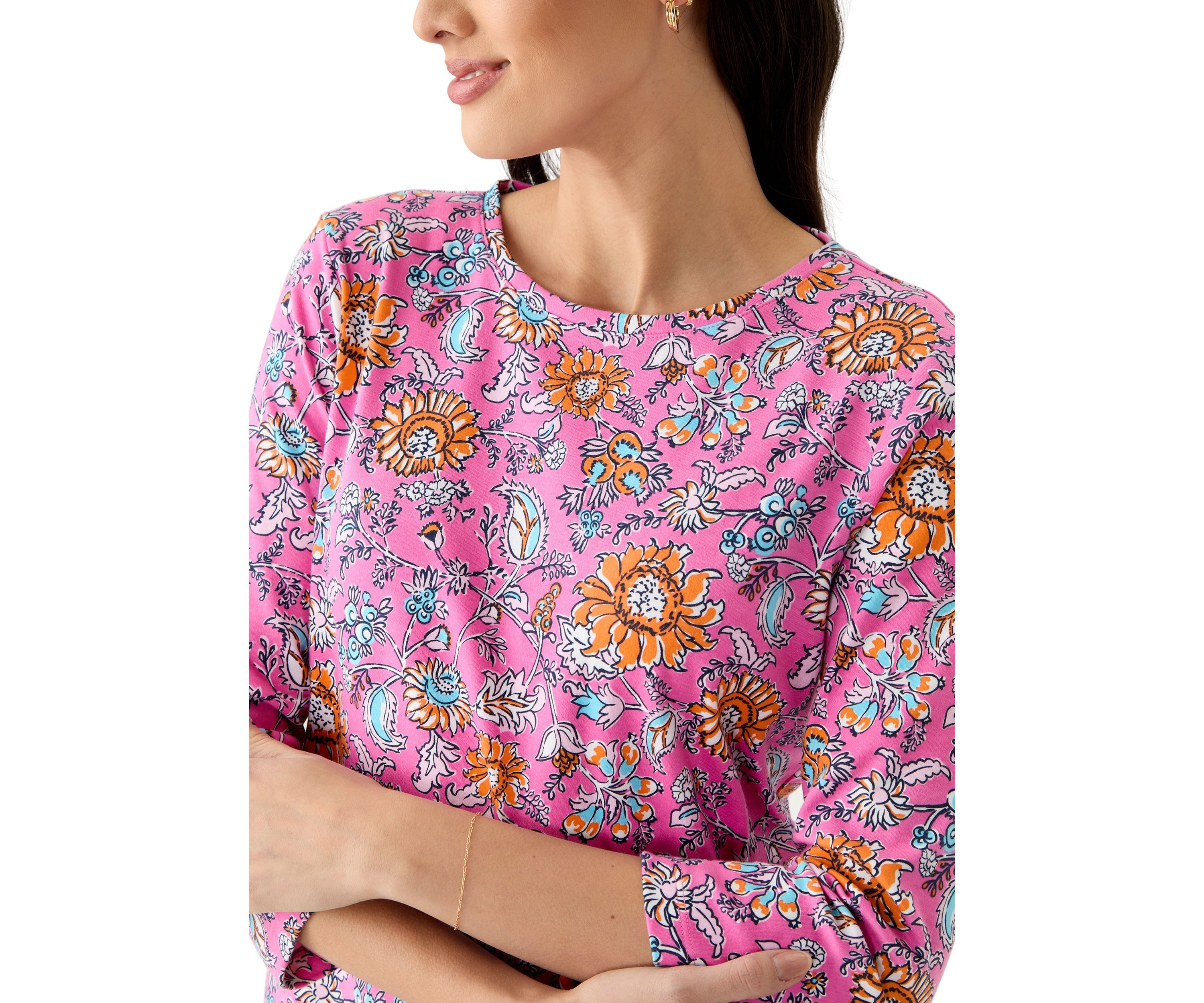 Womens Border Printed Dress