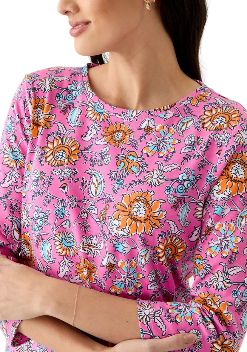 Womens Border Printed Dress