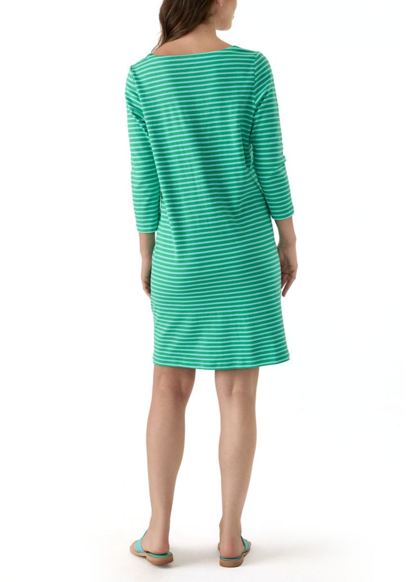 Womens Mega Stripe 3/4 Sleeve Dress