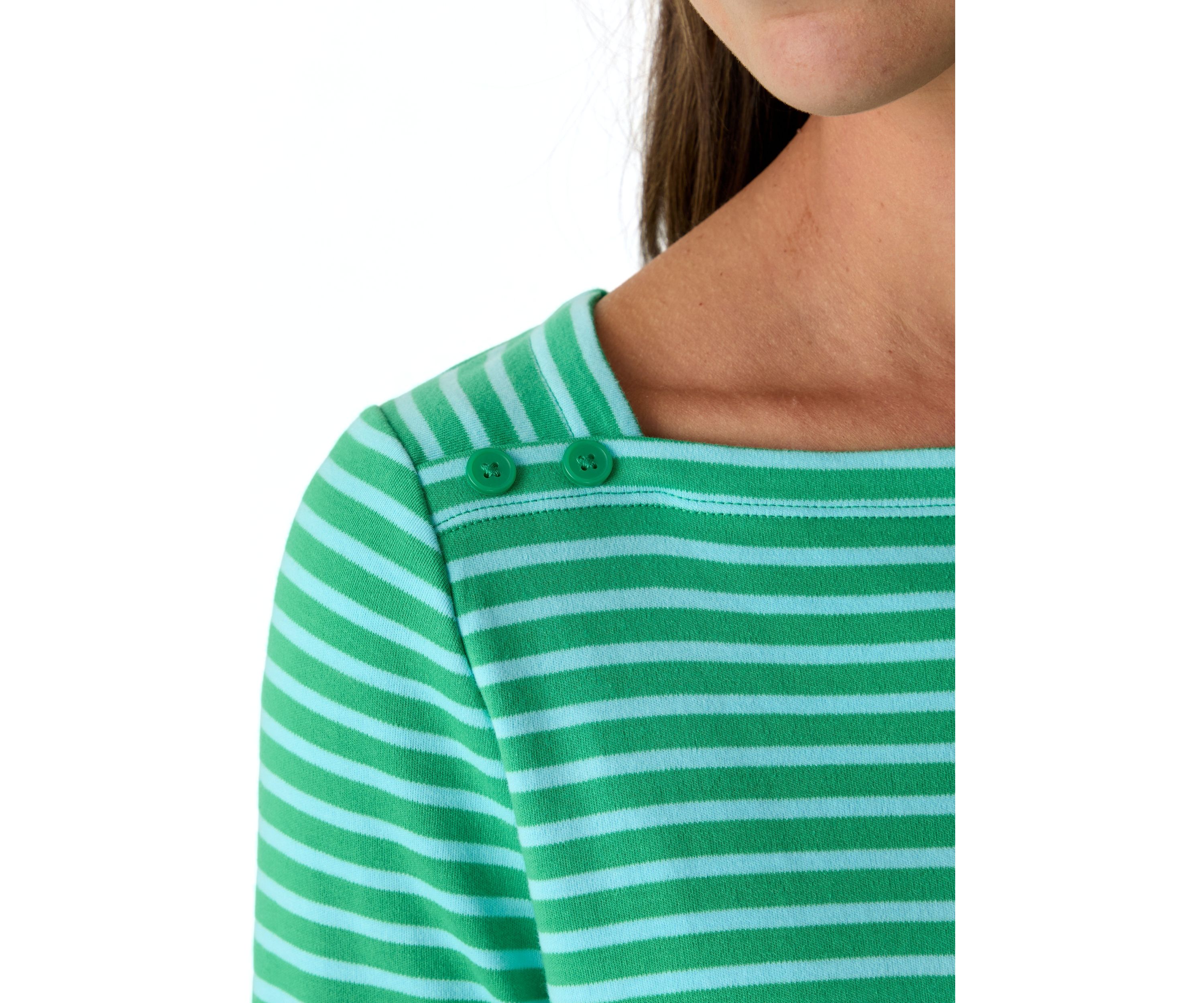 Womens Mega Stripe 3/4 Sleeve Dress