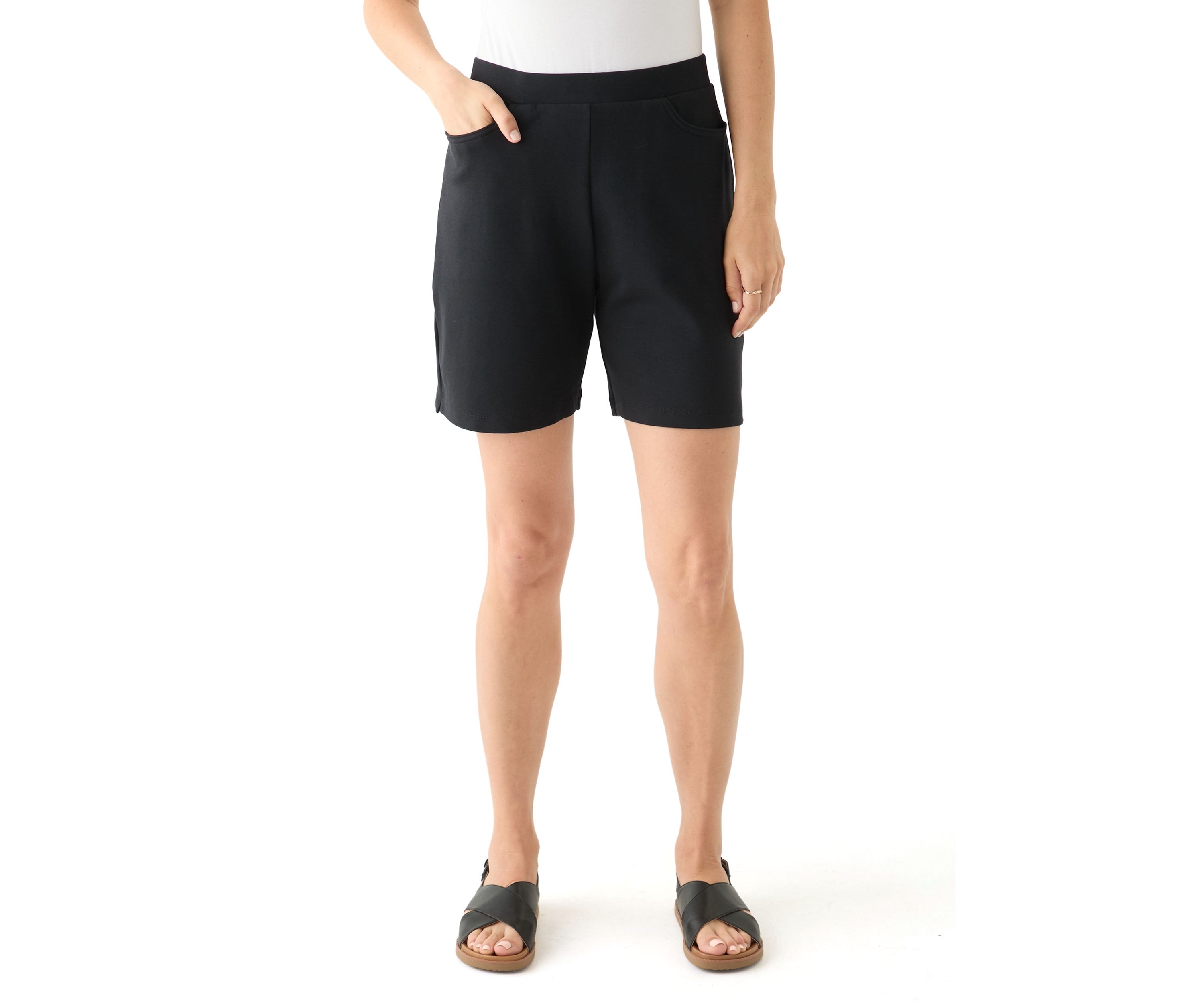Womens Knit Solid Shorts