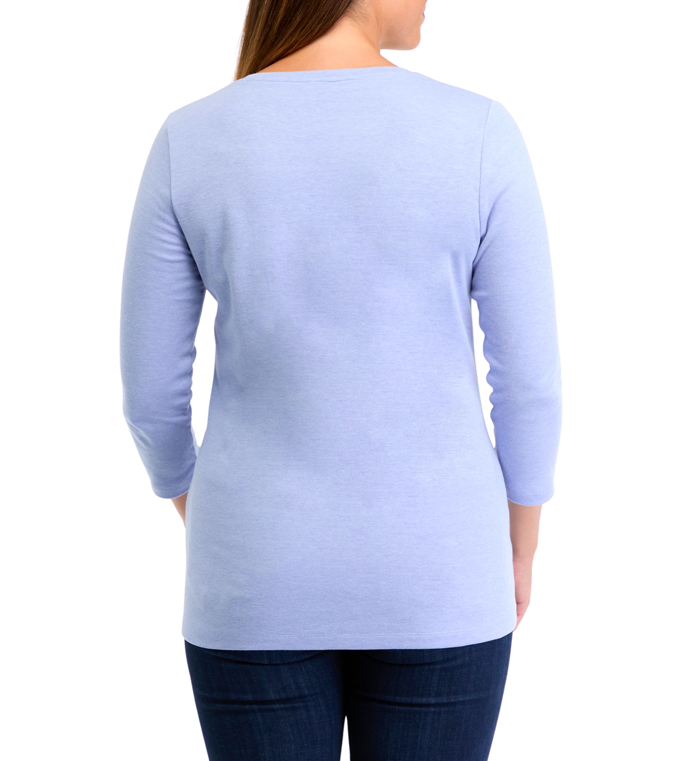 Womens 3/4 Sleeve Heather T-Shirt
