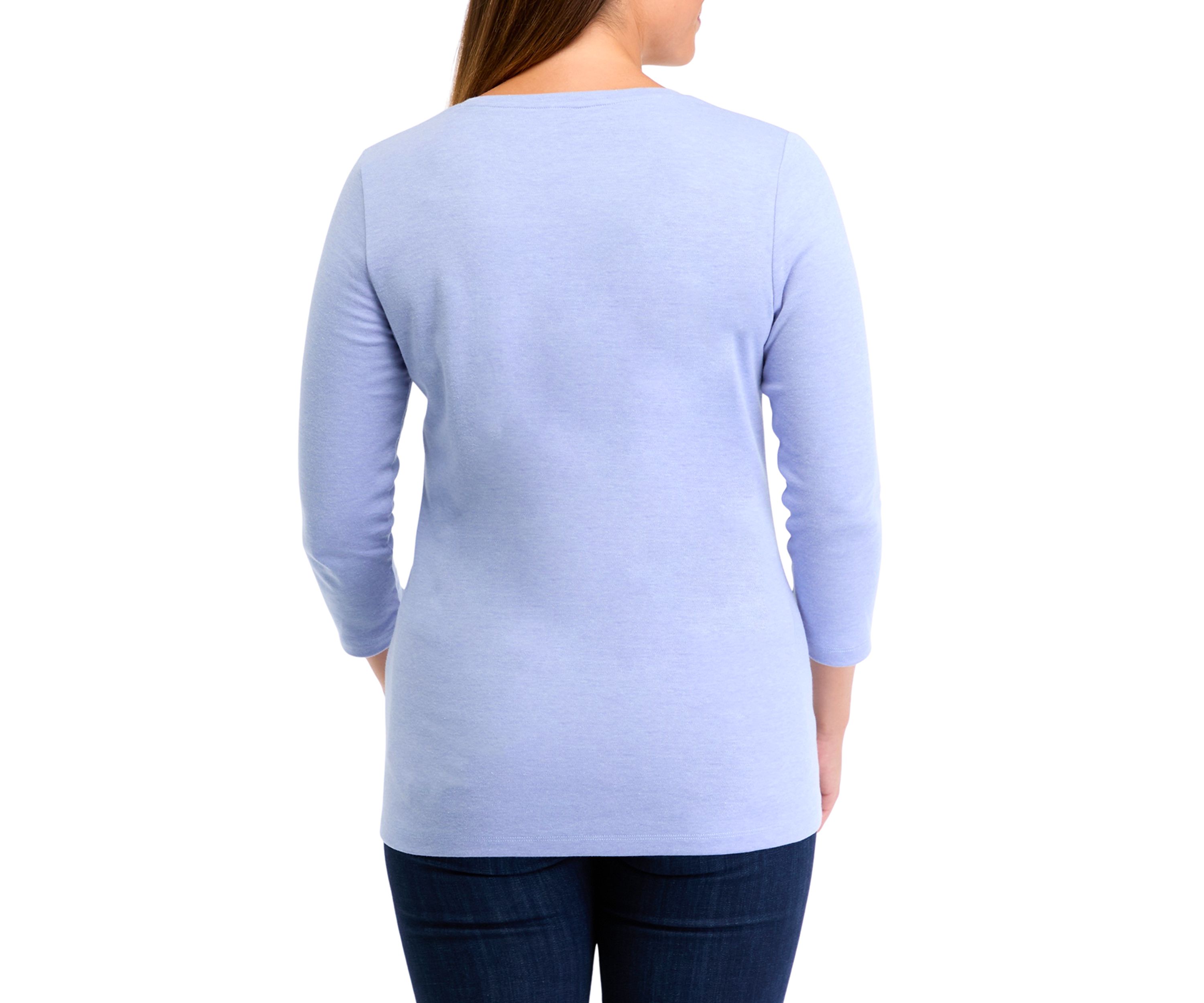Womens 3/4 Sleeve Heather T-Shirt