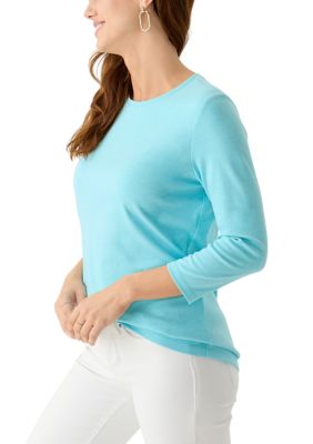 Kim Rogers® Women's 3/4 Sleeve Heather T-Shirt